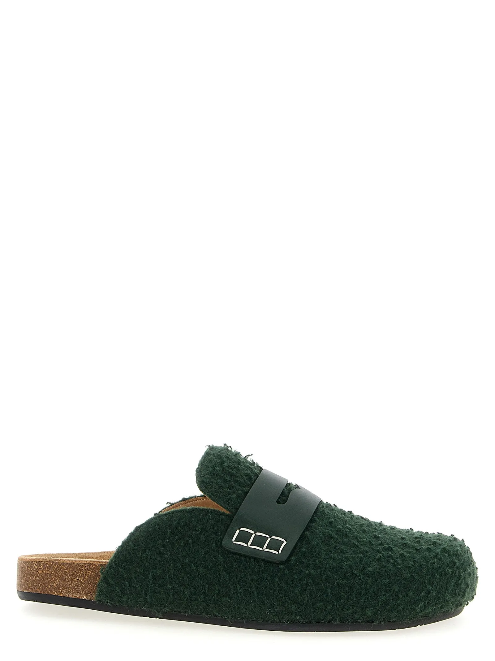 Felt Loafer Flat Shoes Verde