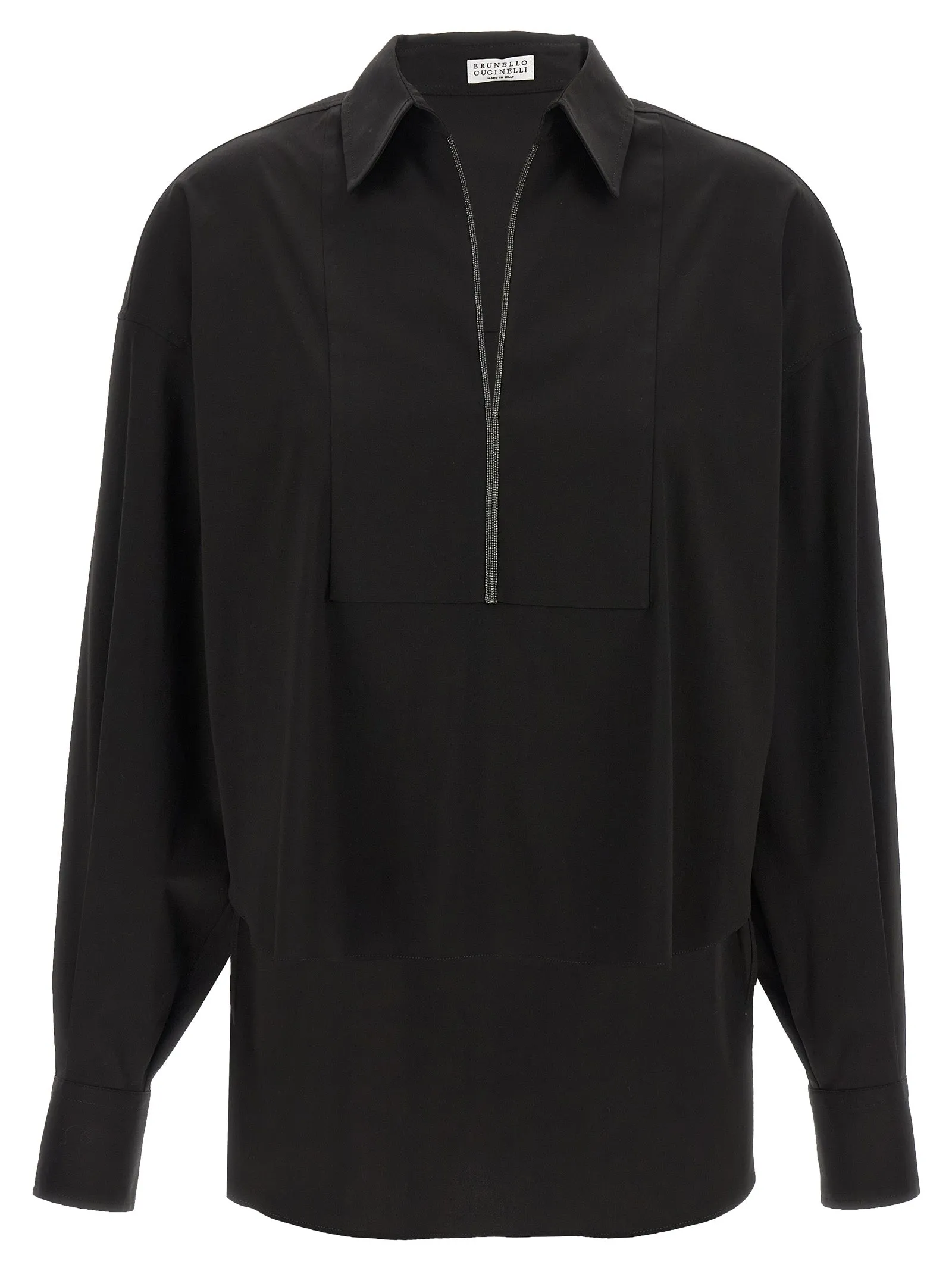 V-Neck Shirt Monile Camicie Nero