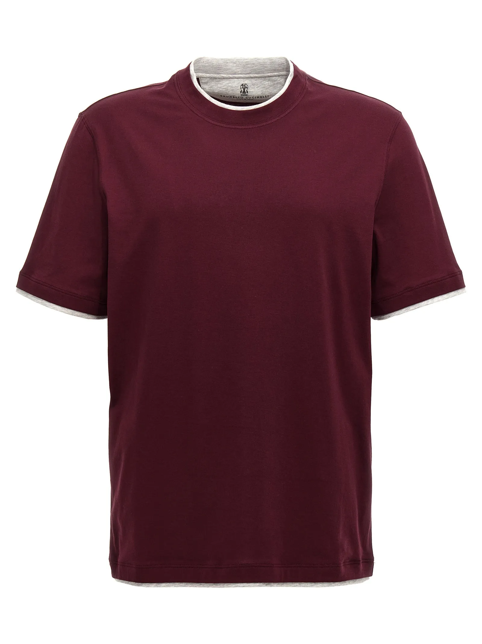 Double Layer T Shirt Bordeaux