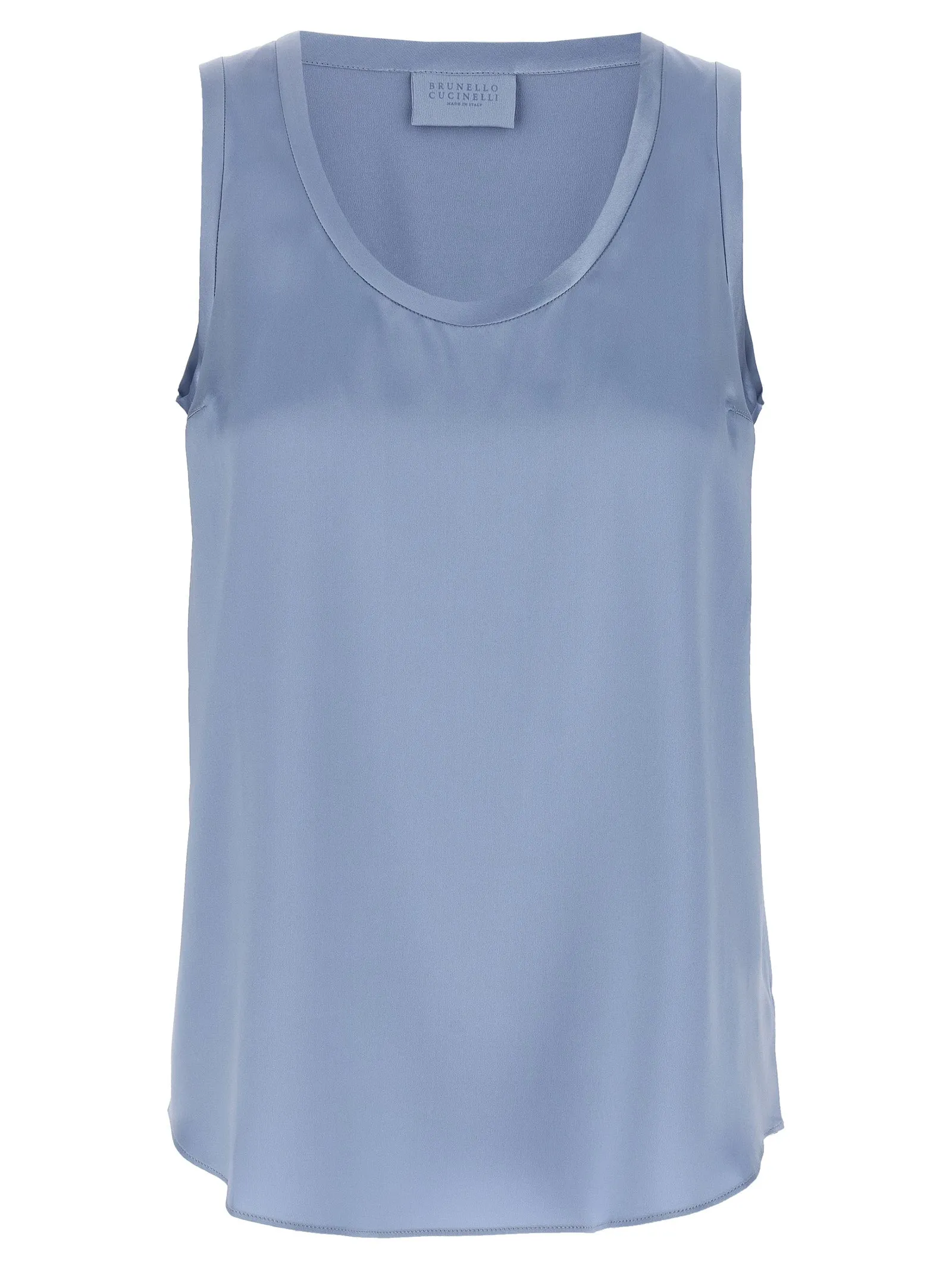 Satin Top Top Celeste