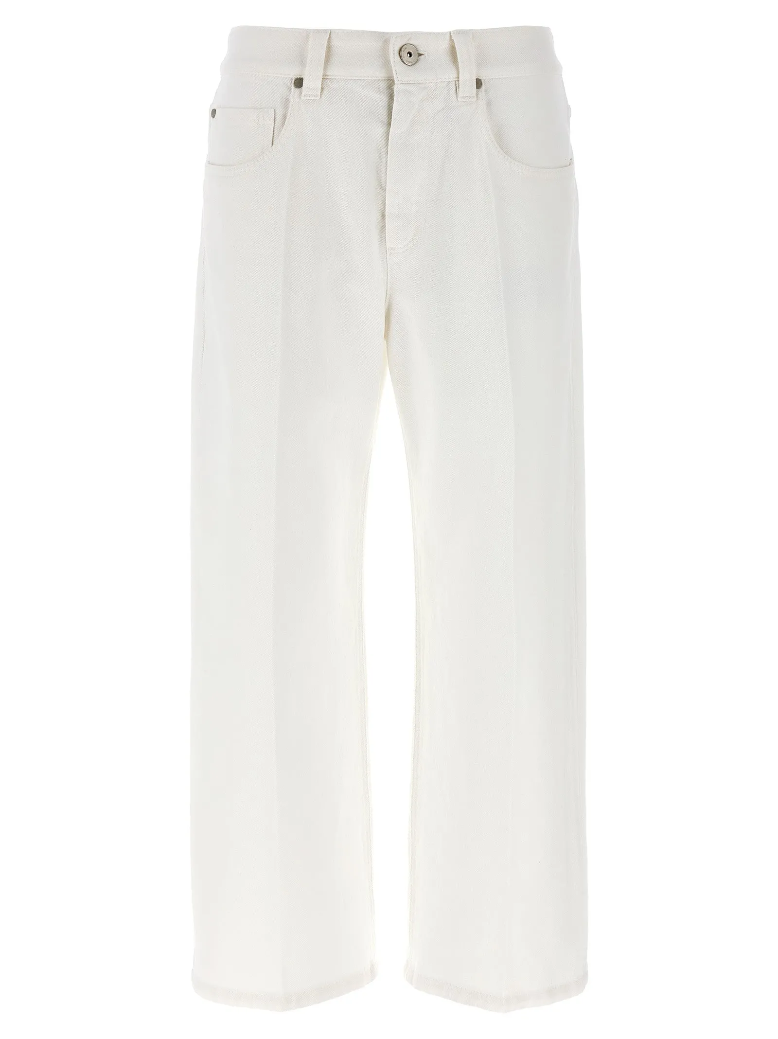 Contemporary Square Jeans Bianco