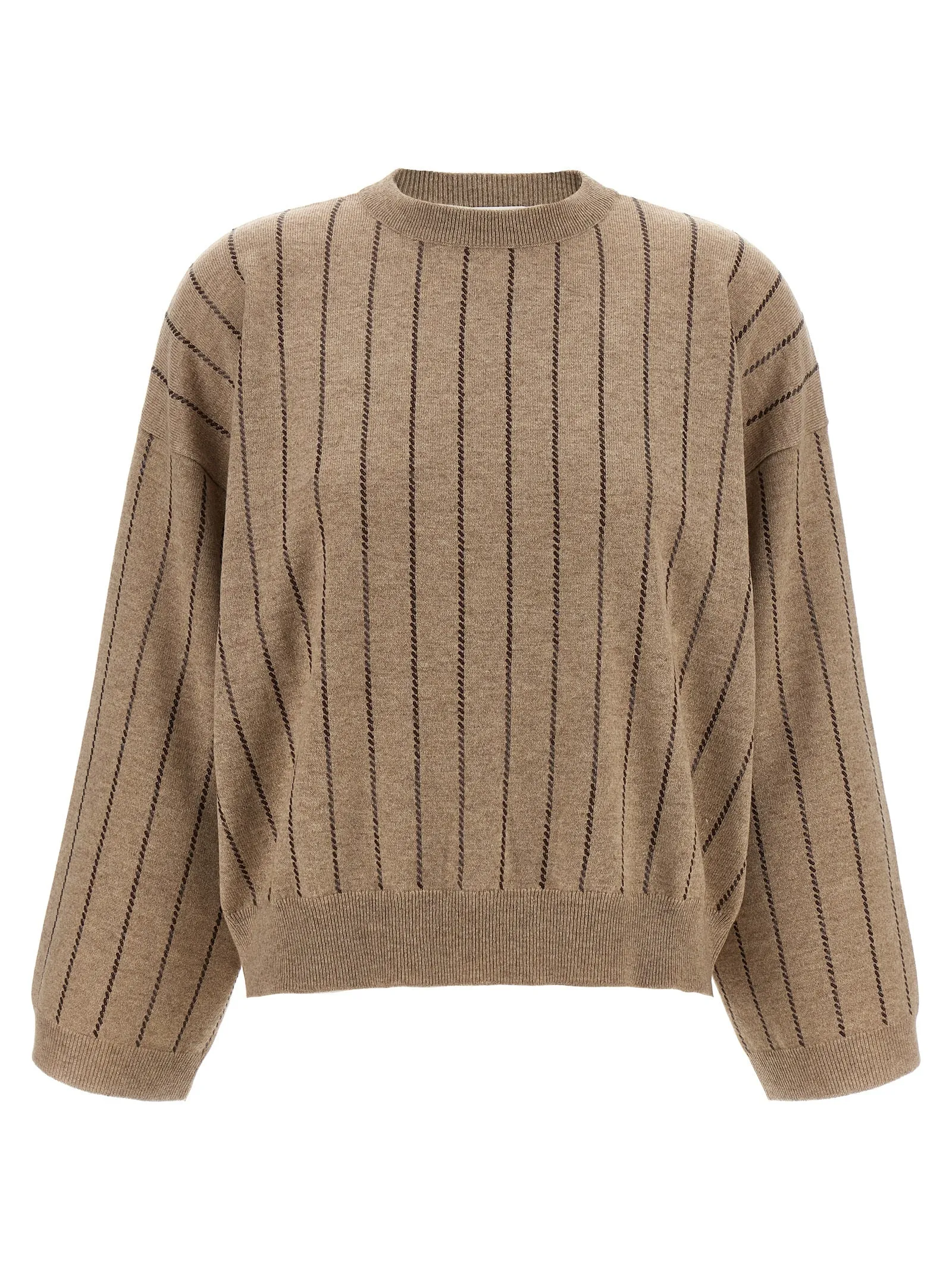 Sequin Cashmere Sweater Maglioni Beige