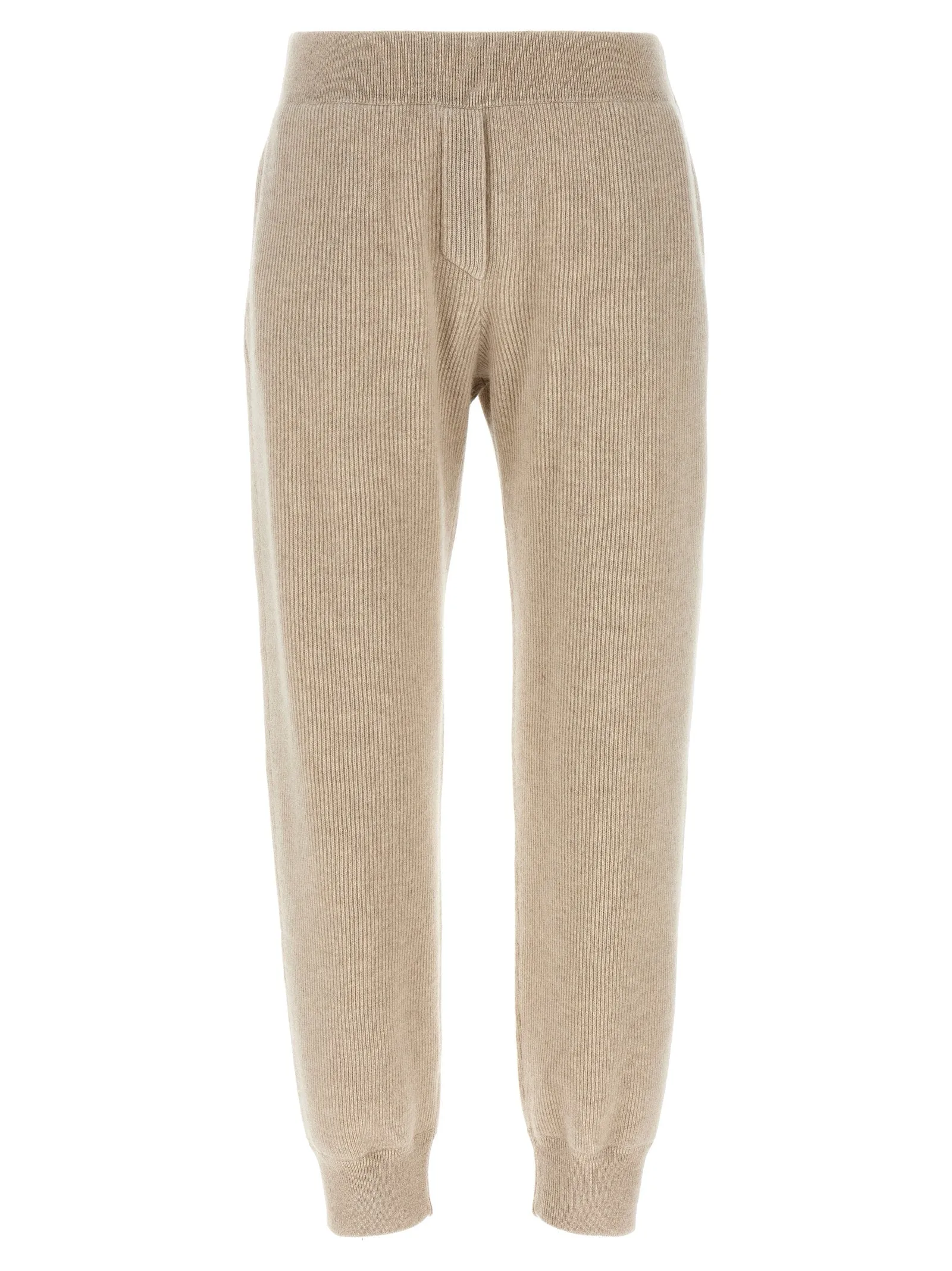 English Ribbed Trousers Pantaloni Beige