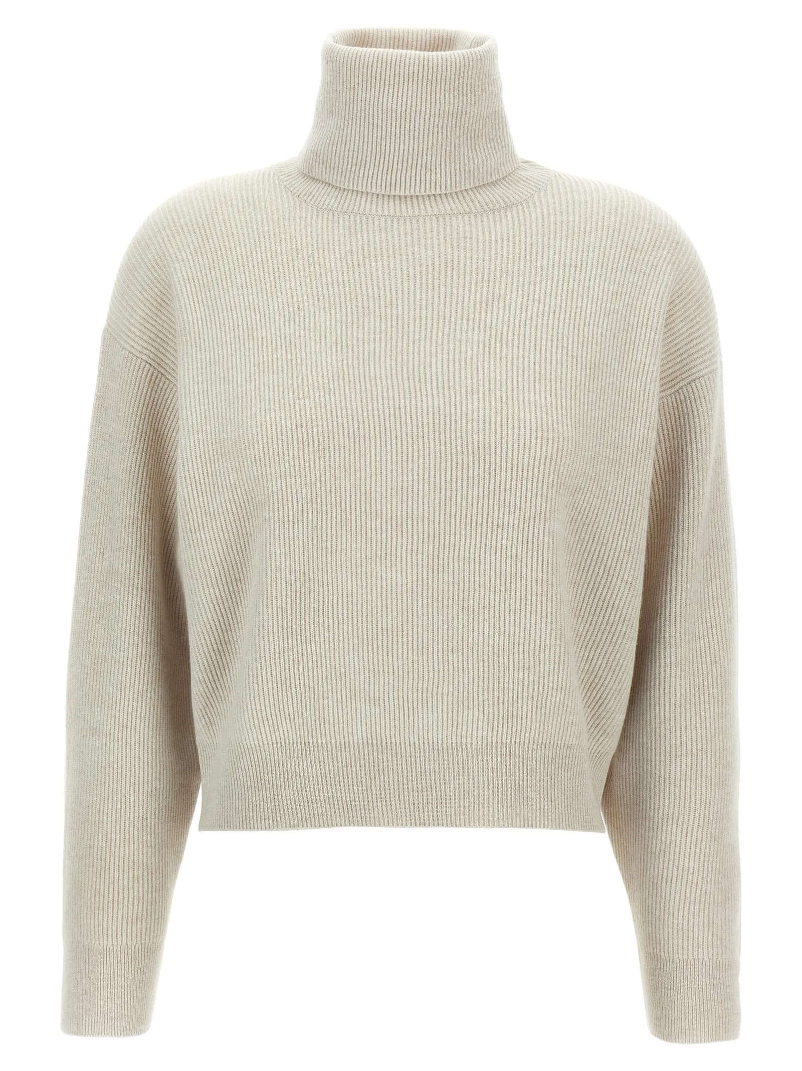 Ribbed Turtleneck Sweater Maglioni Beige