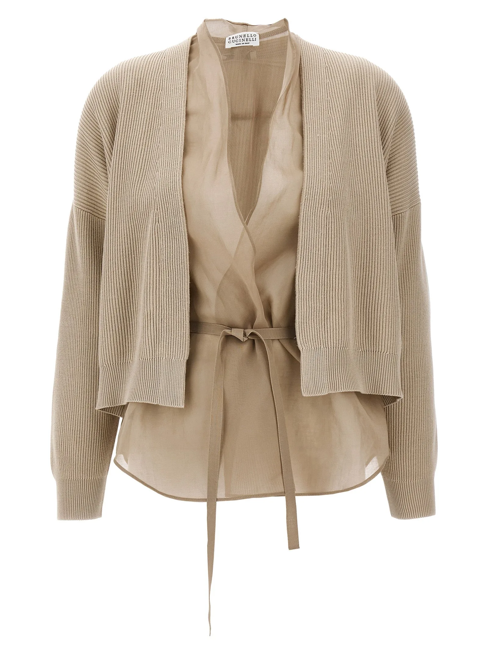 Layered Cardigan Maglioni Beige