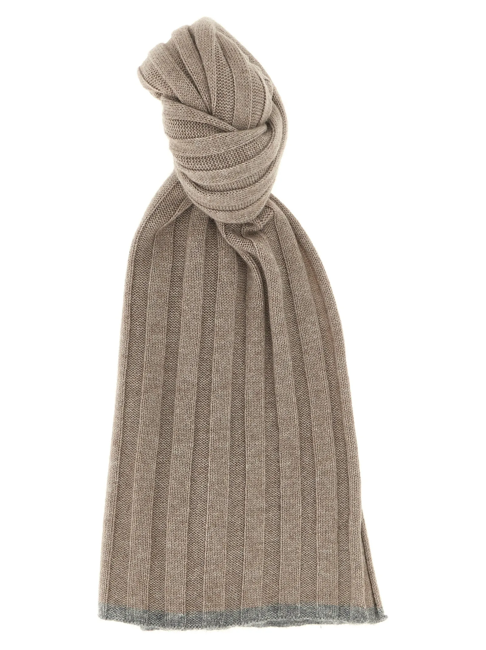 Ribbed Cashmere Scarf Sciarpe Beige