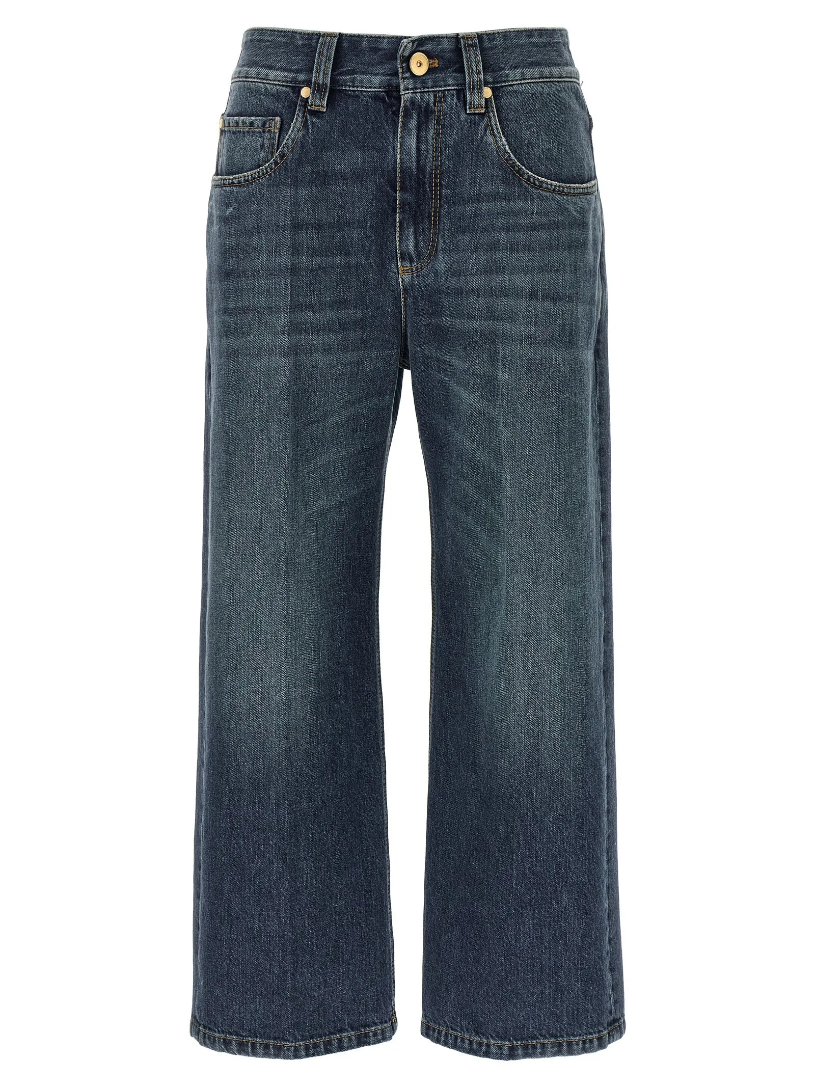 Contemporary Square Jeans Blu
