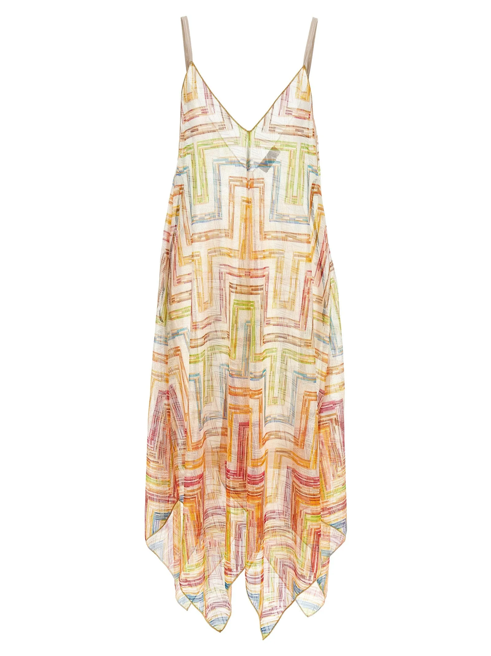 Raschel Tulle Dress Beachwear Multicolor