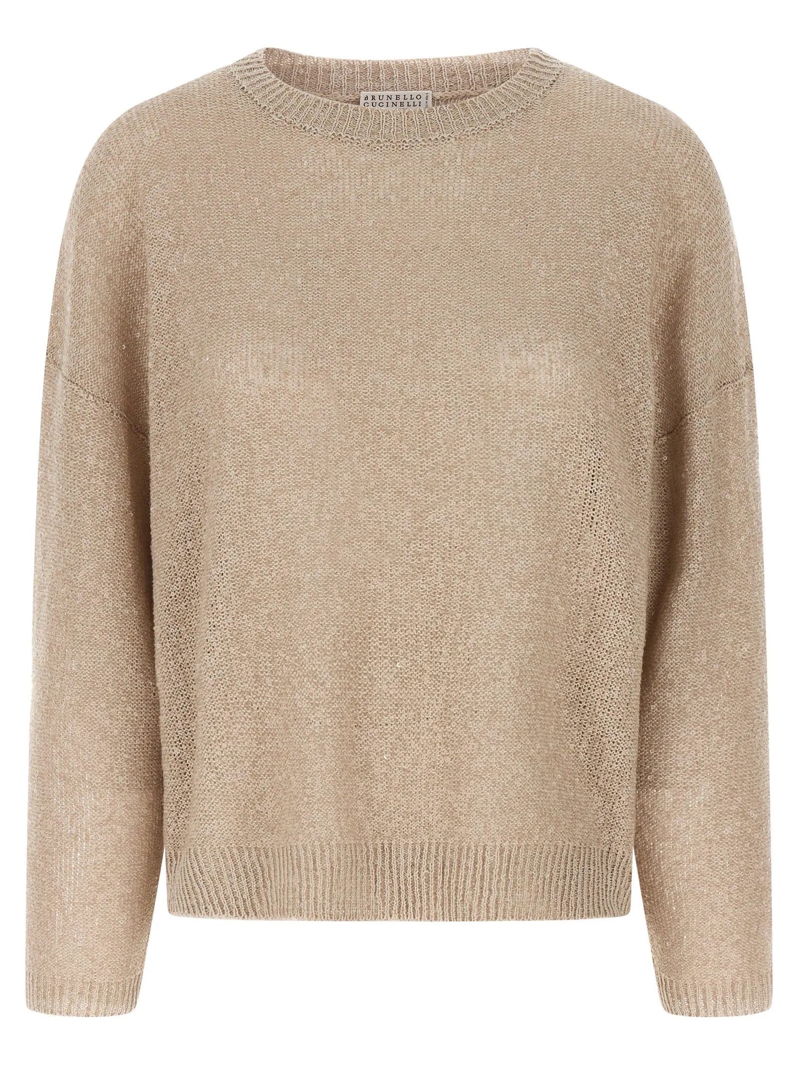 Sequin Sweater Maglioni Beige
