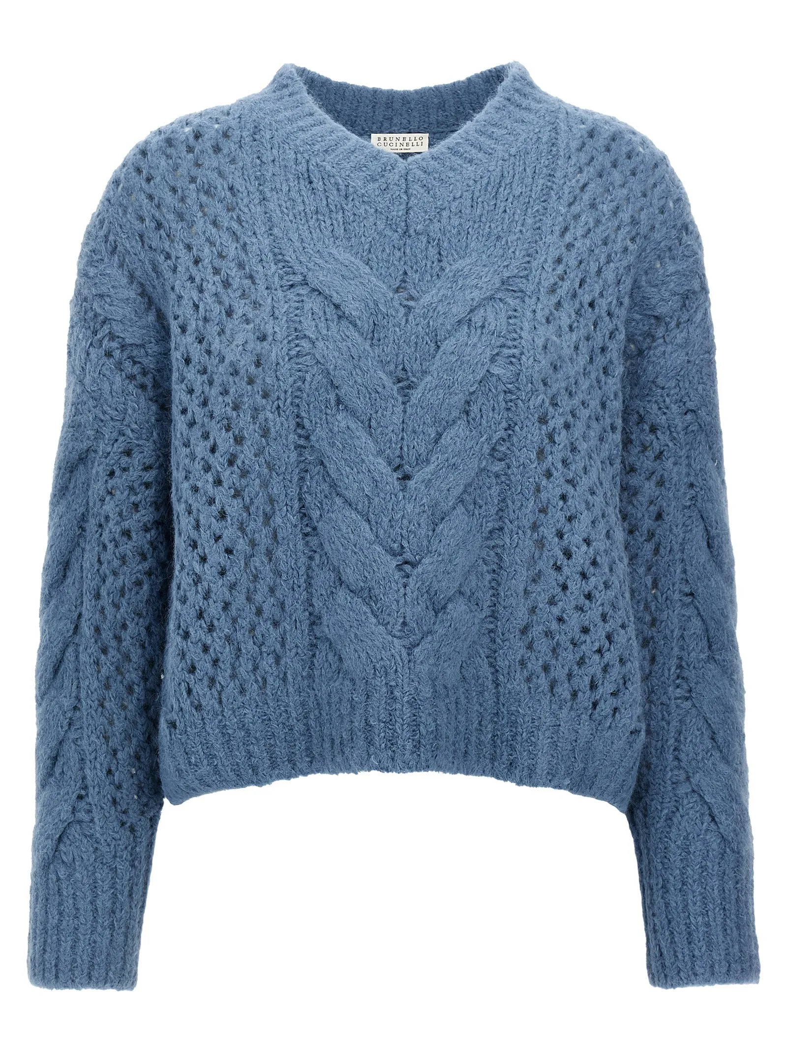 Worked Sweater Maglioni Celeste