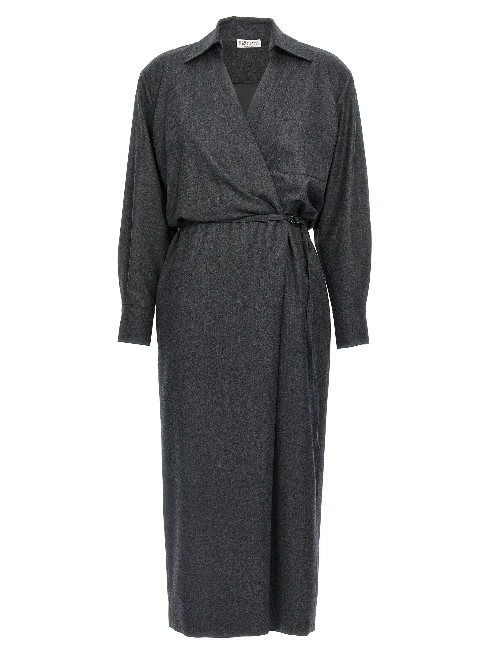 Wallet Chemisier Dress Abiti Grigio