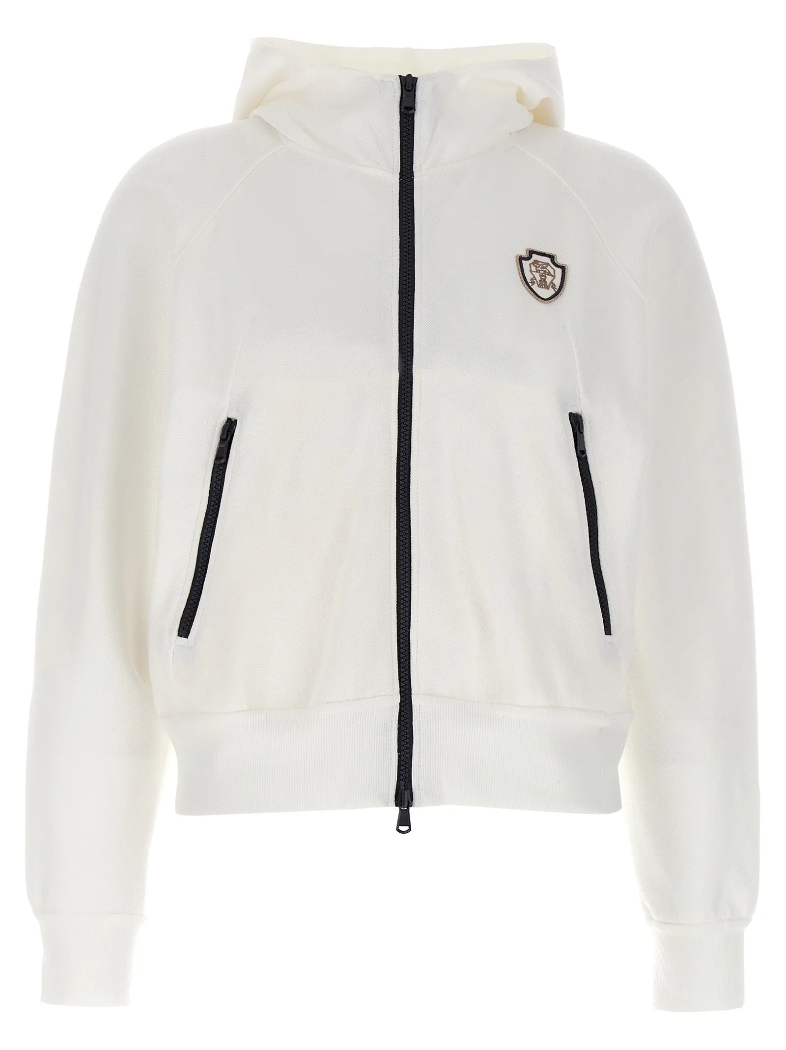 Piqué Hoodie Felpe Bianco