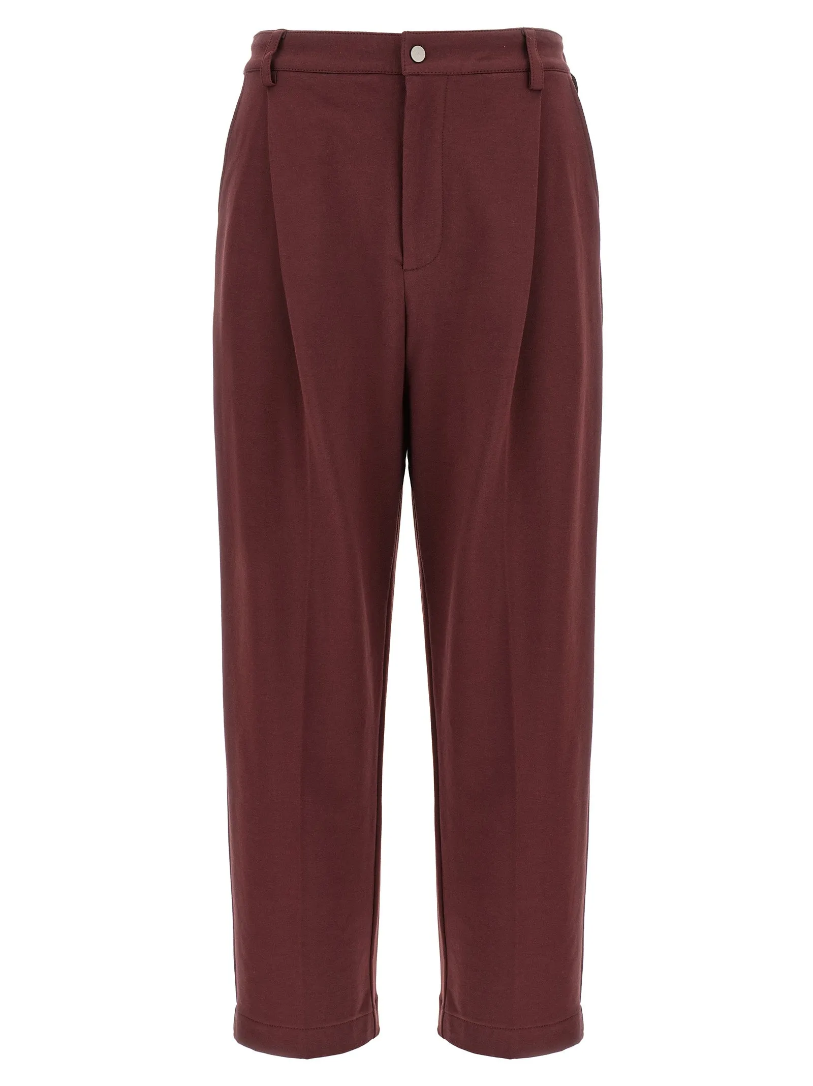 Crop Pantaloni Bordeaux