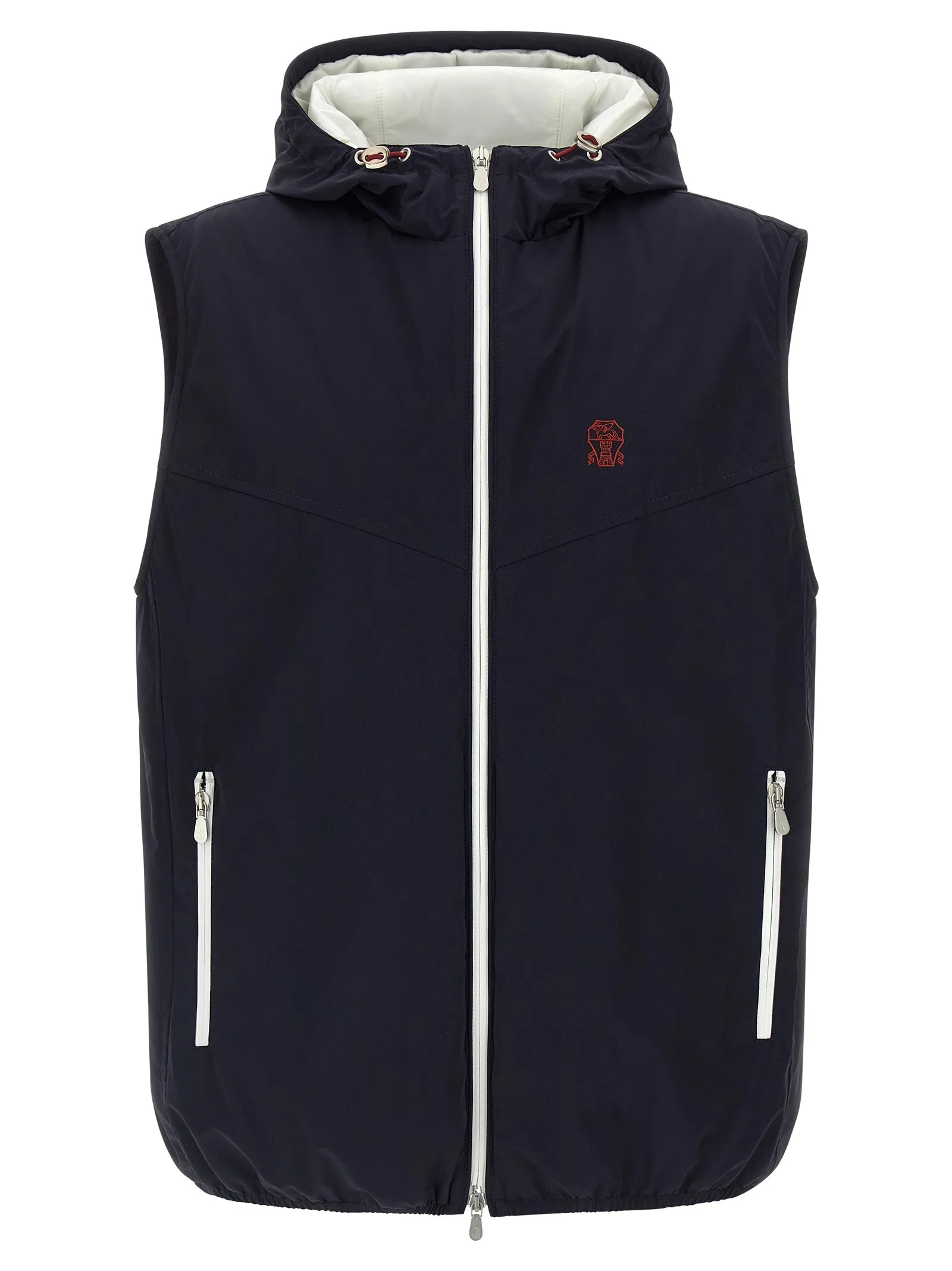 Hooded Vest Gilet Blu