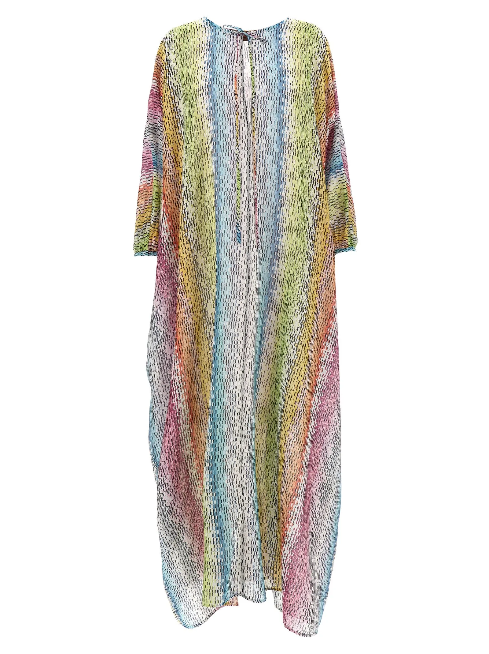 Greek Motif Caftan Beachwear Multicolor