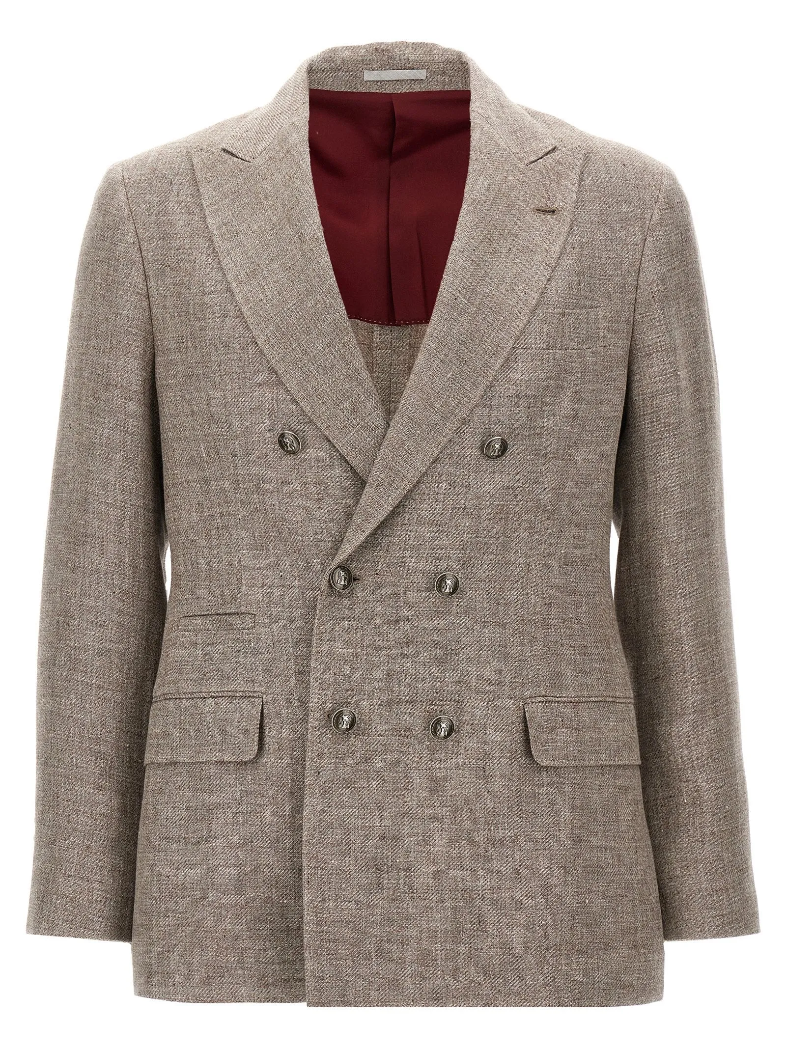Diagonal Deconstructed Blazer Marrone