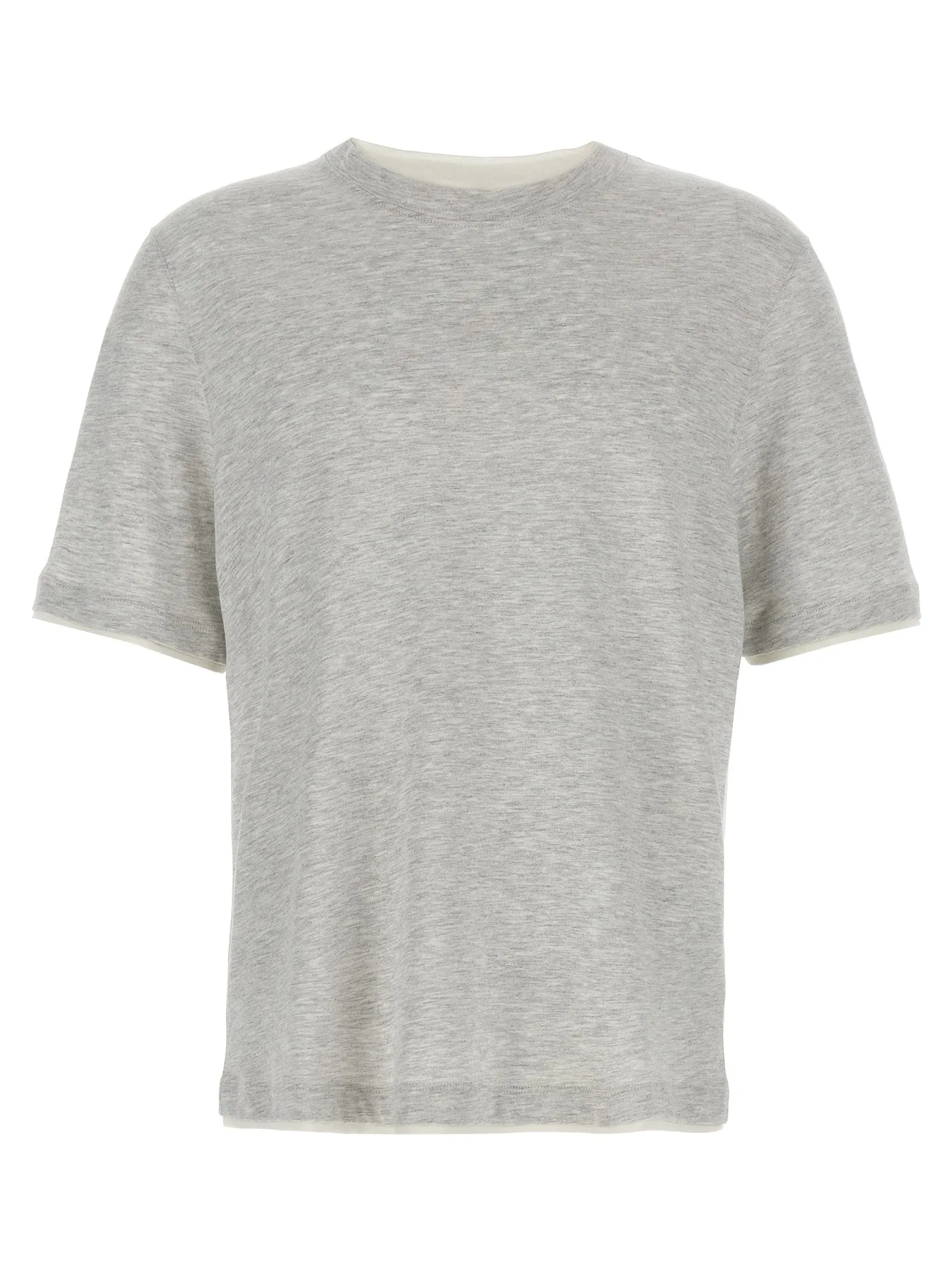 Faux-Layering T Shirt Grigio