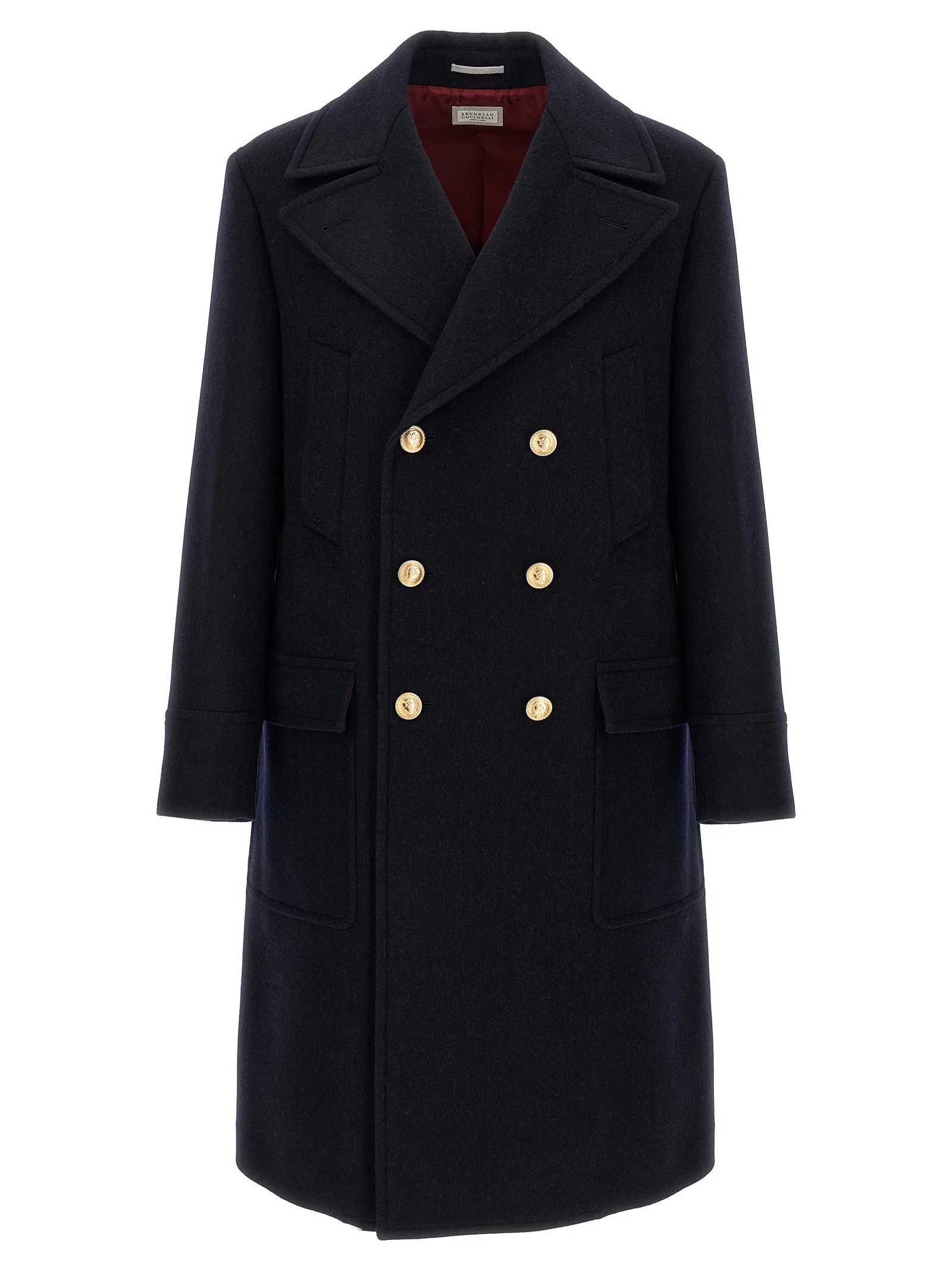 Wool Coat Trench E Impermeabili Blu