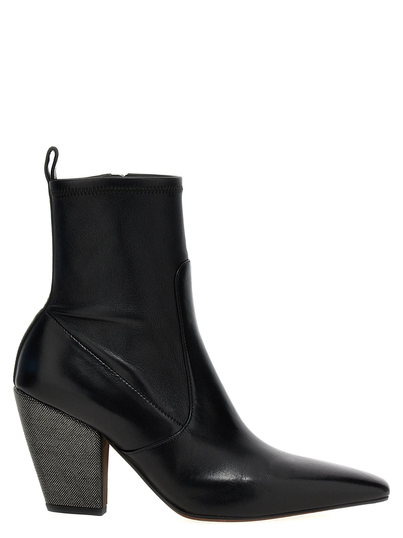 Jewel Heel Ankle Boots Stivali E Stivaletti Nero