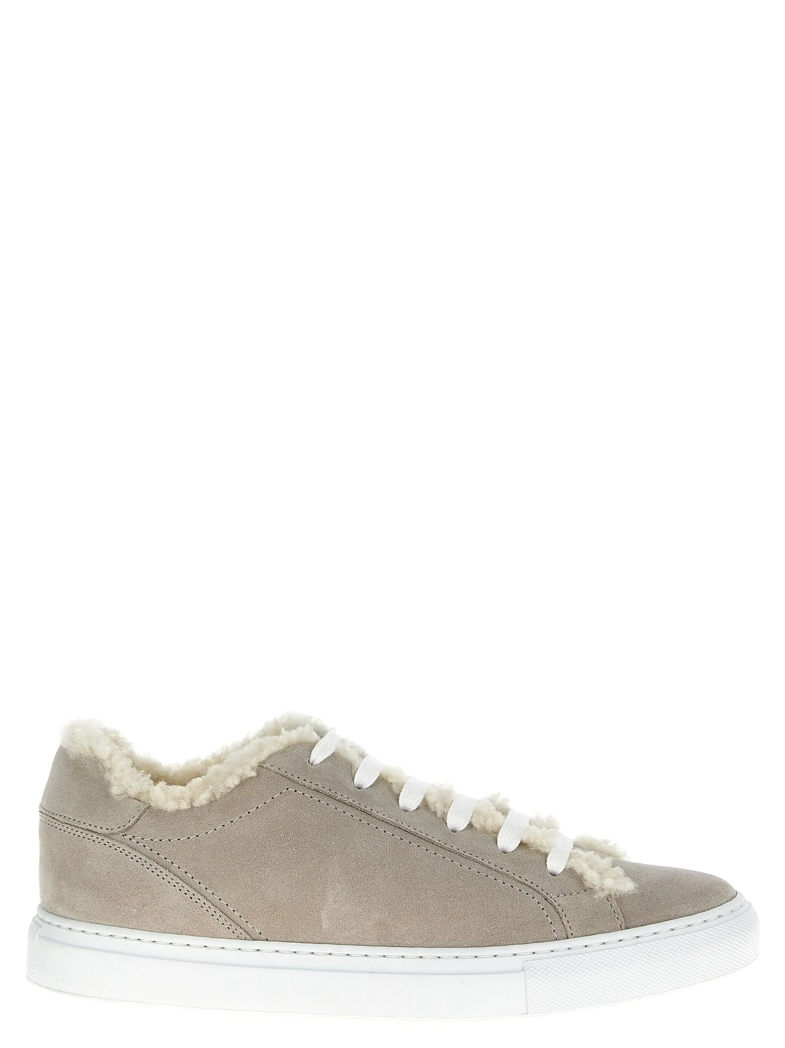 Suede Fur Sneakers Grigio