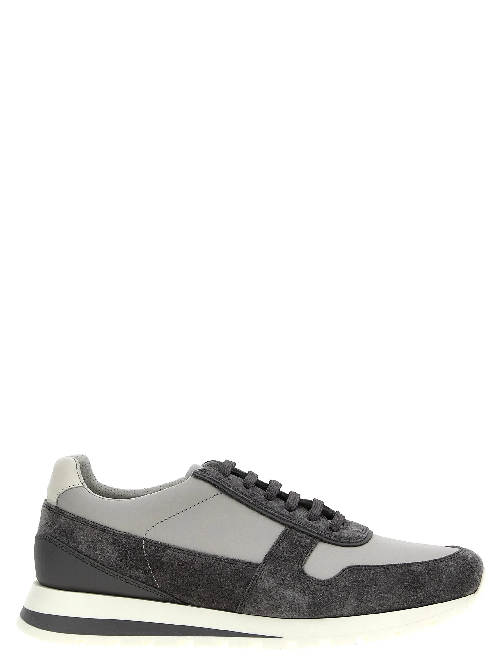 Suede Leather Sneakers Grigio