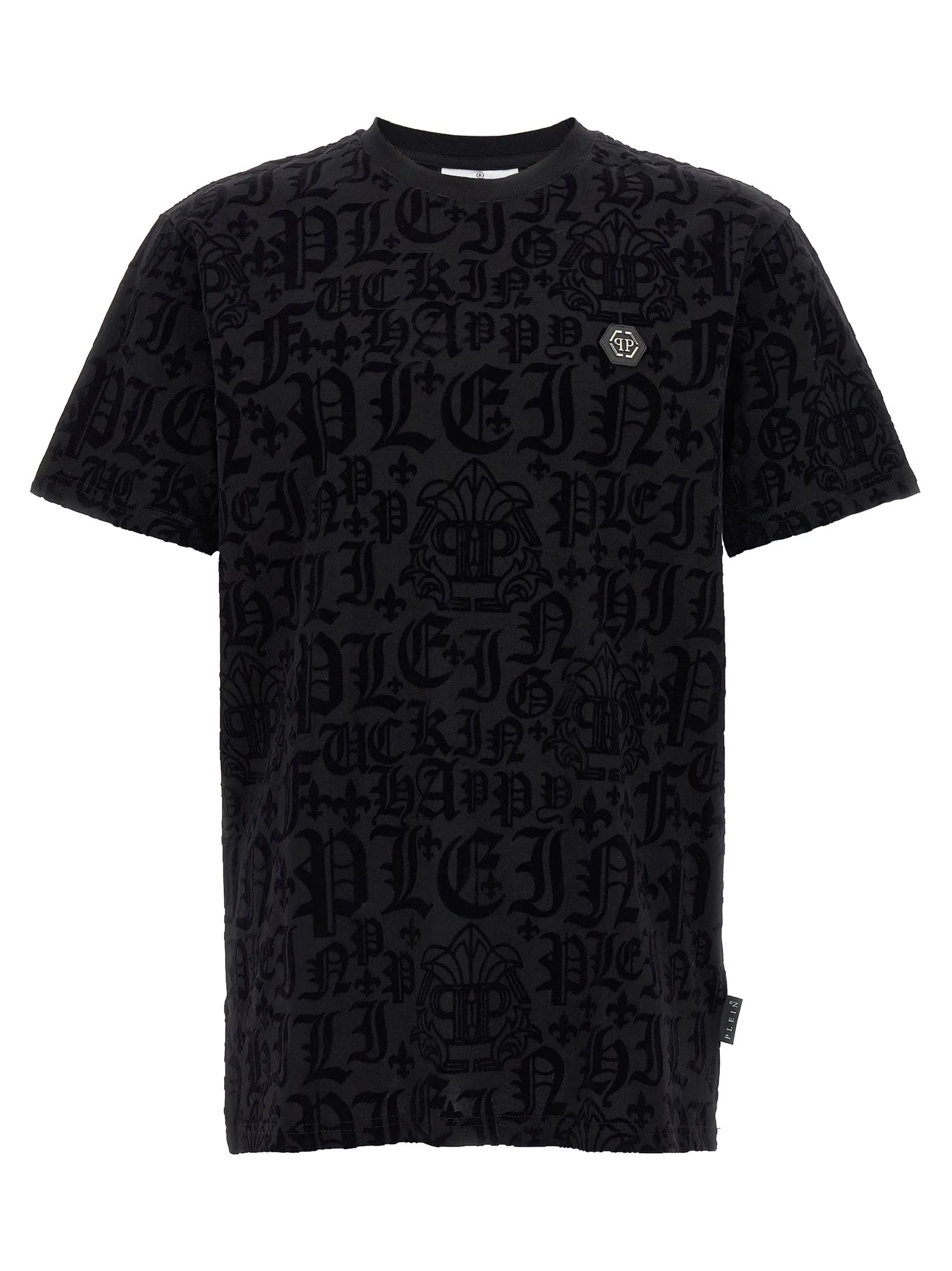 Velvet Logo T Shirt Nero