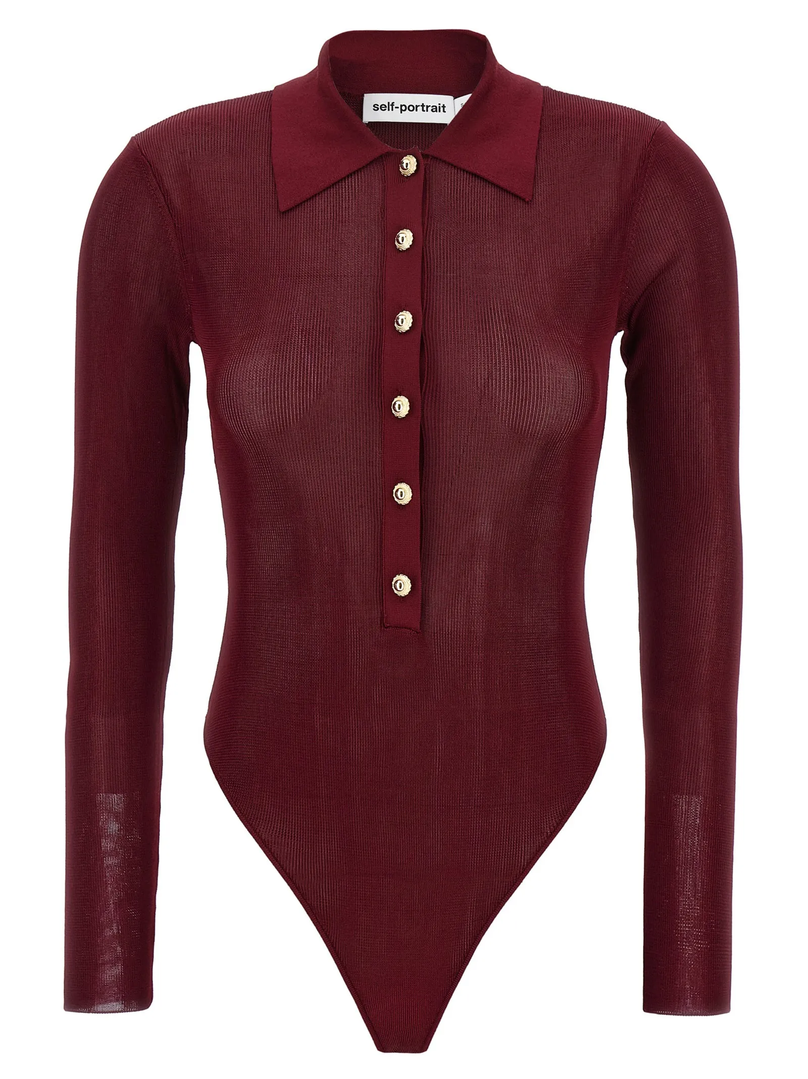 Viscose Knit Bodysuit Top Bordeaux