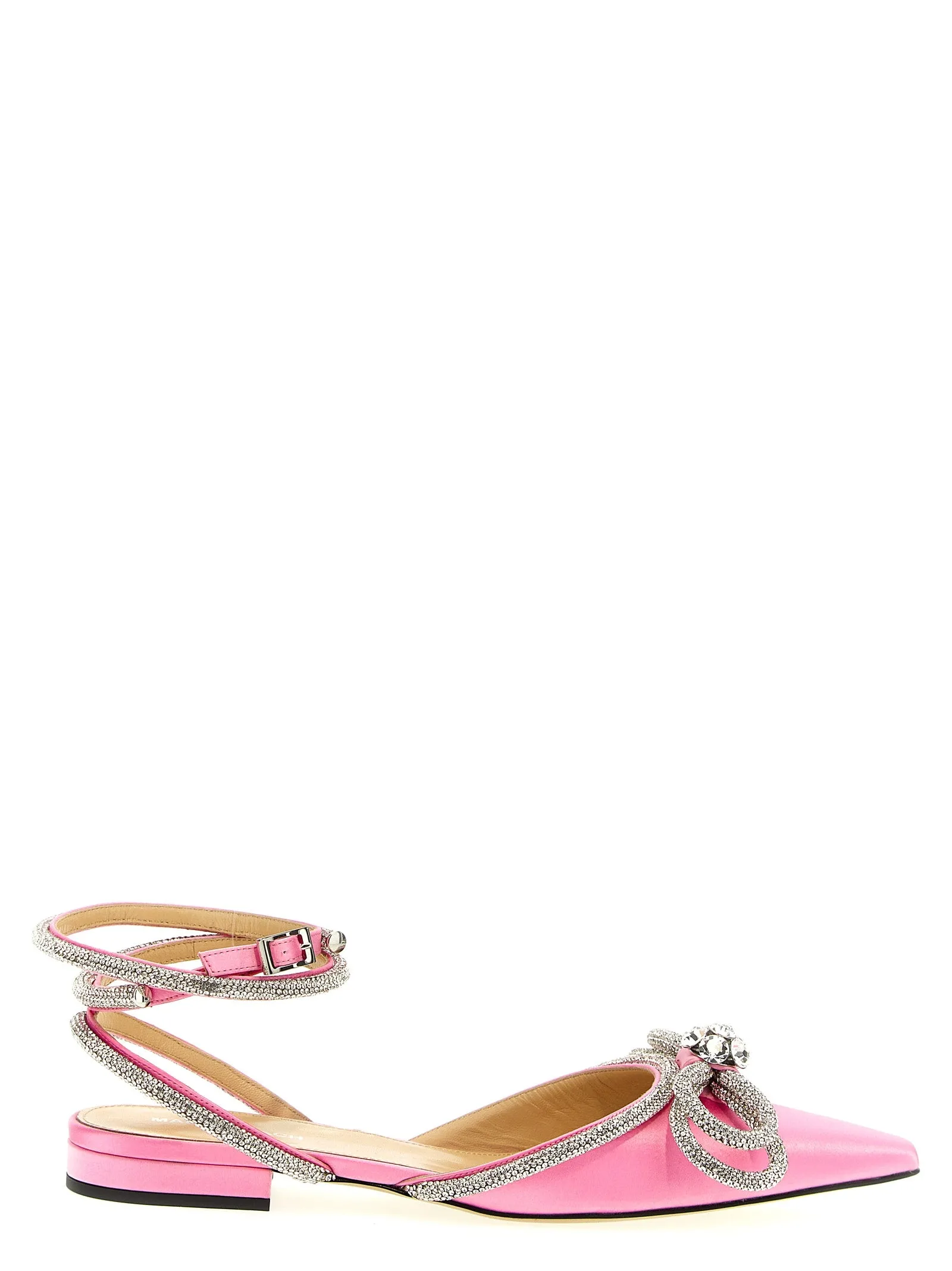 Double Bow Flat Shoes Rosa