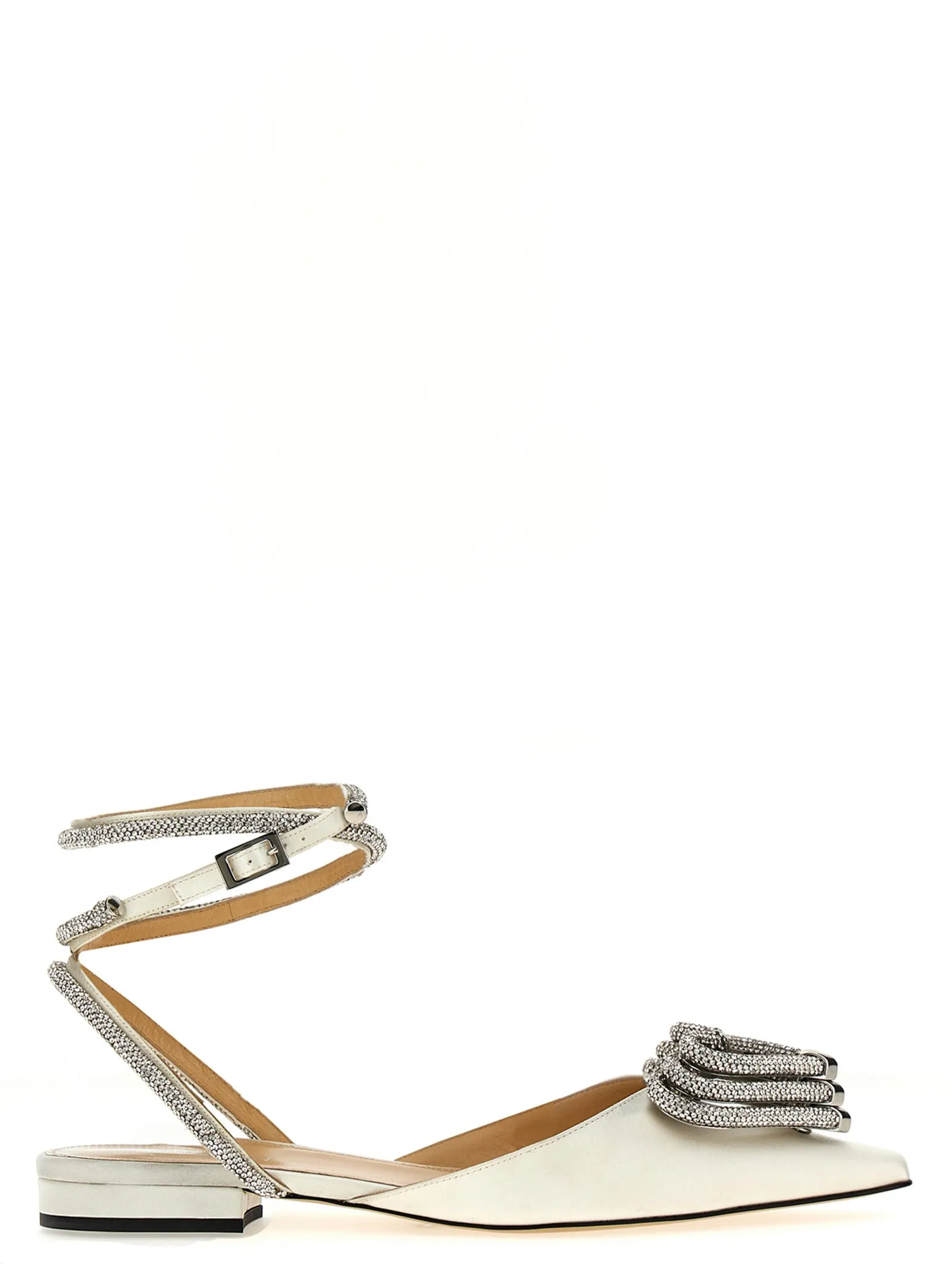 Triple Heart Flat Shoes Bianco