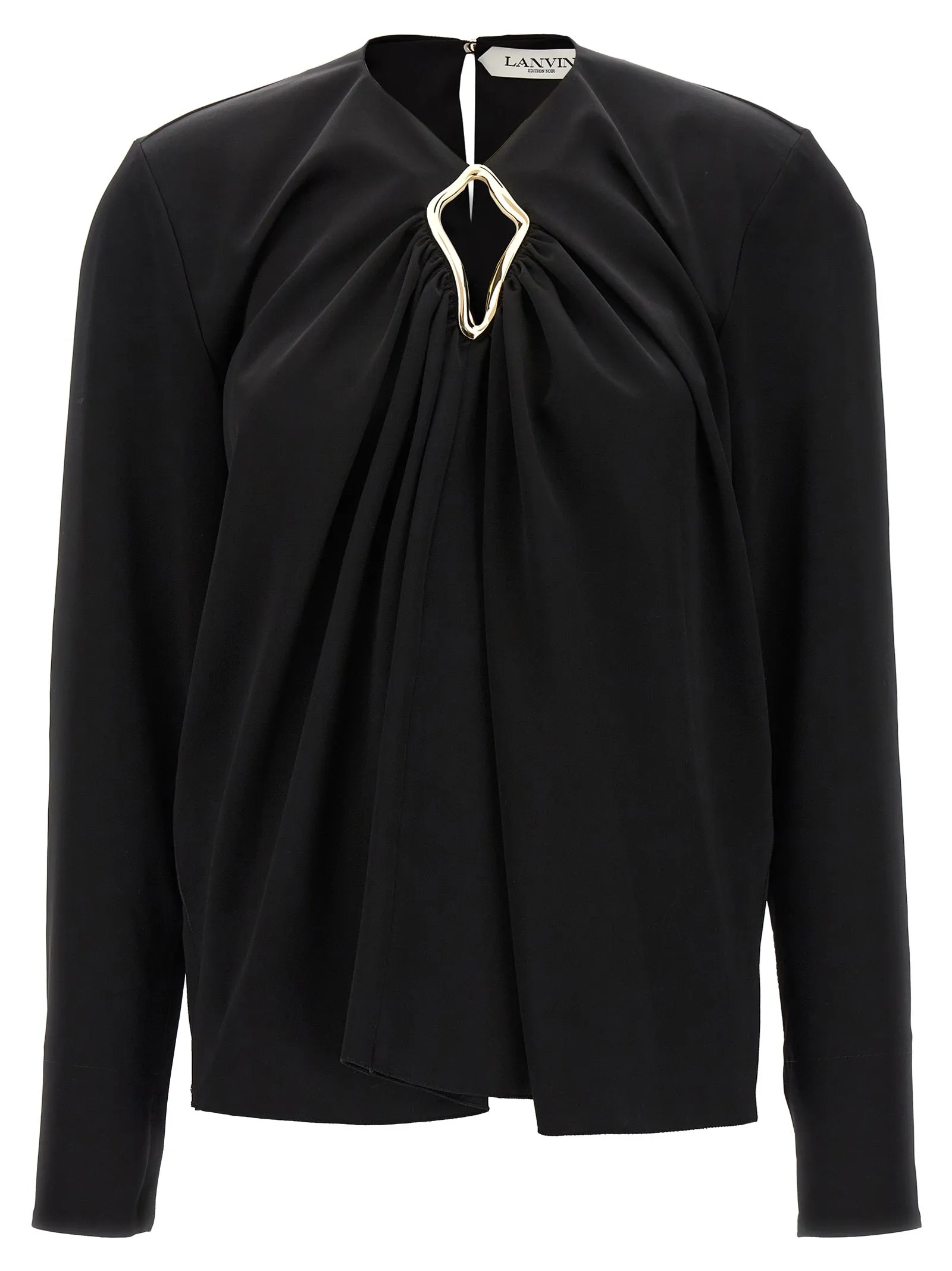 Metallic Detail Blouse Camicie Nero