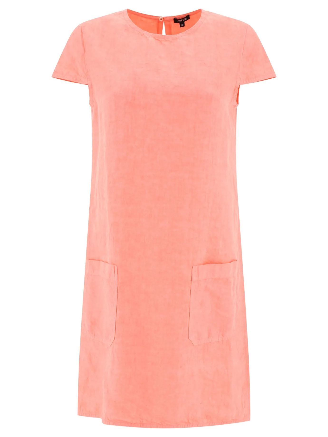 Linen Dress With Pockets Abiti Rosa
