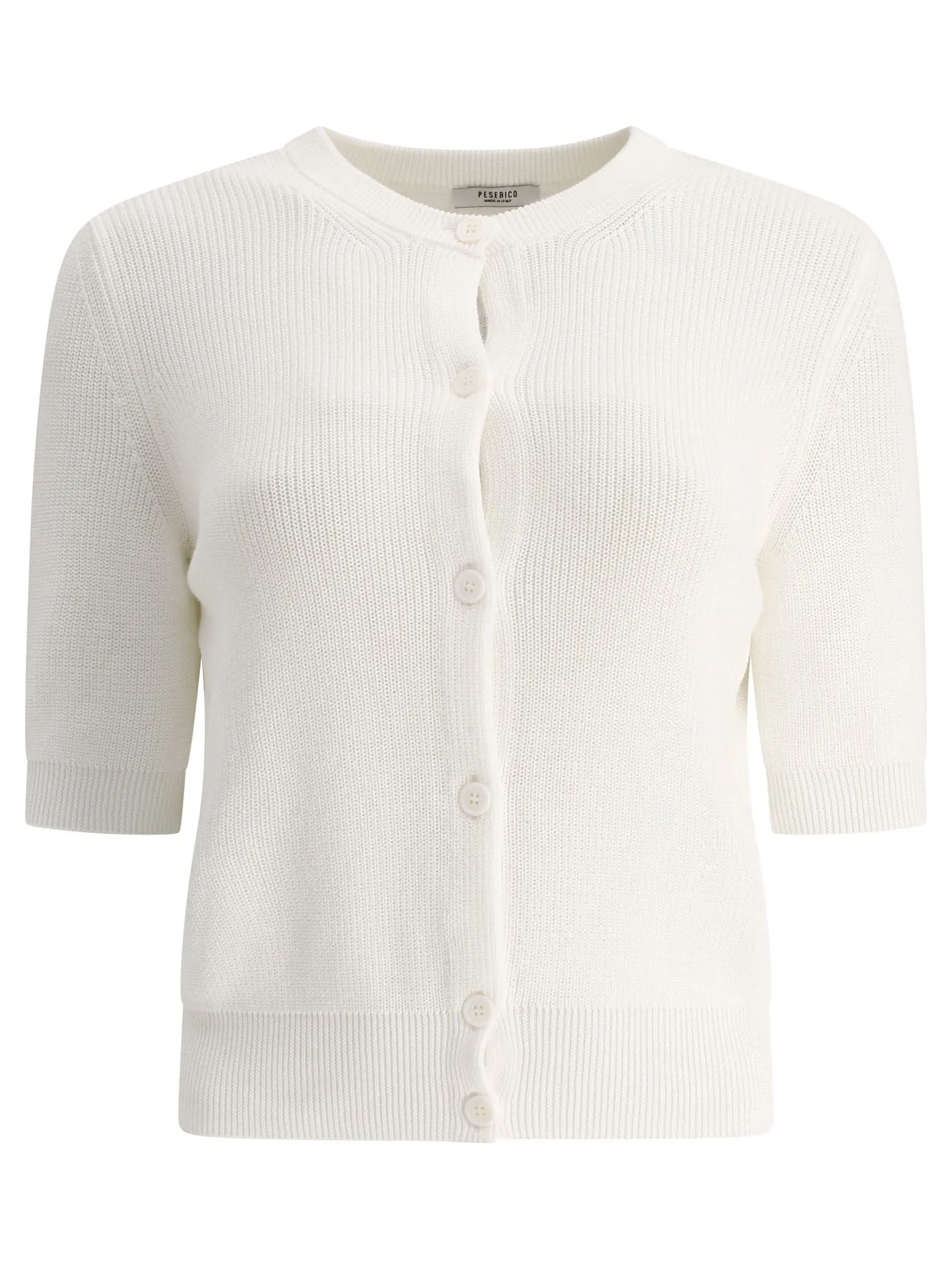 3/4 Sleeved Cardigan Knitwear Bianco