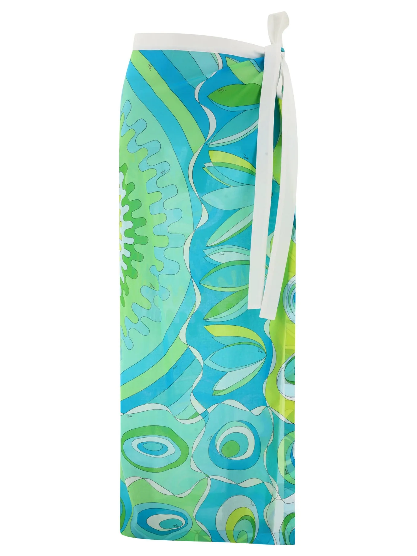 Sarong With Vivara Print Swimwear Verde