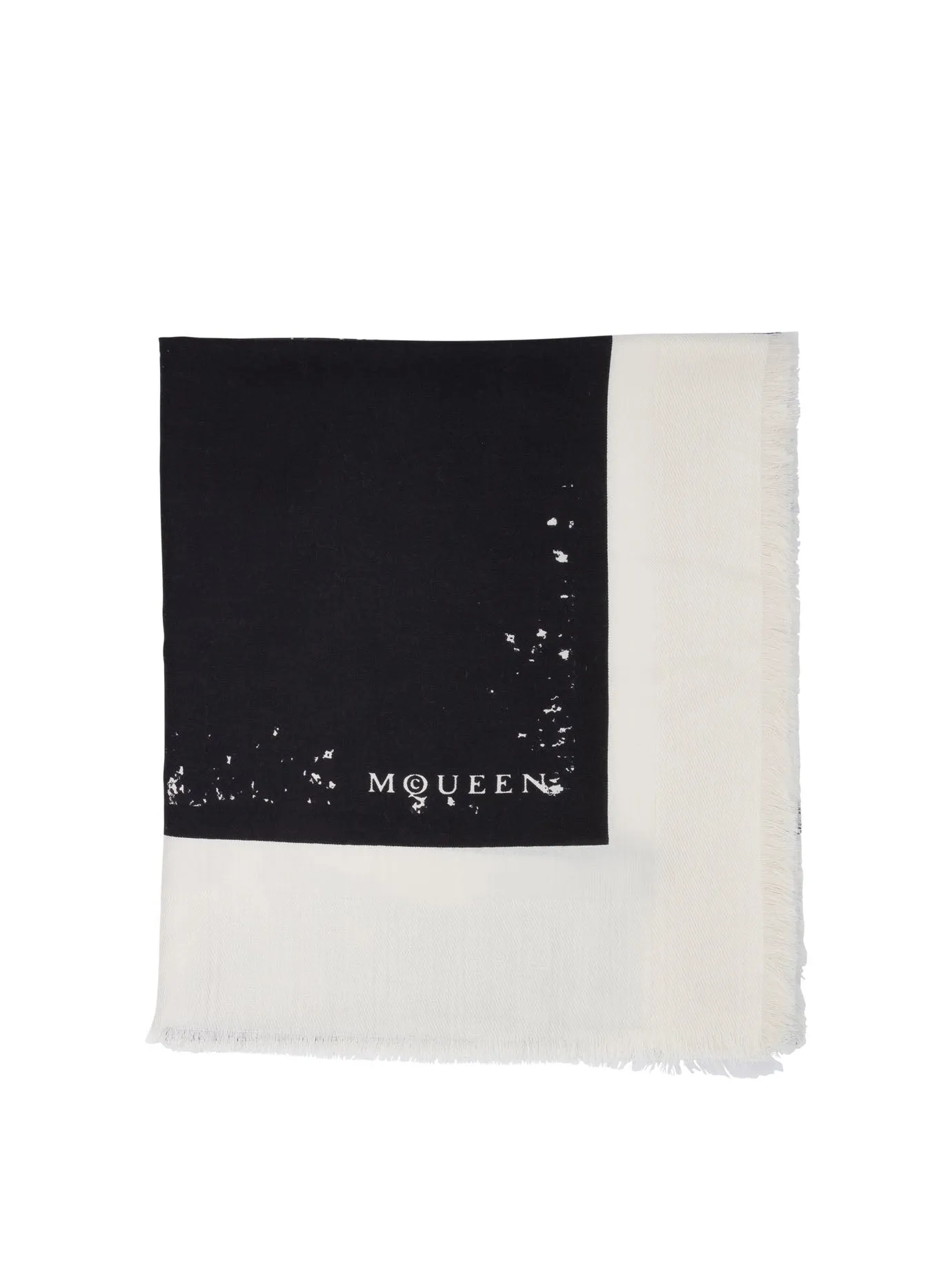 Scarf With Logo Mcqueen Scarves Bianco
