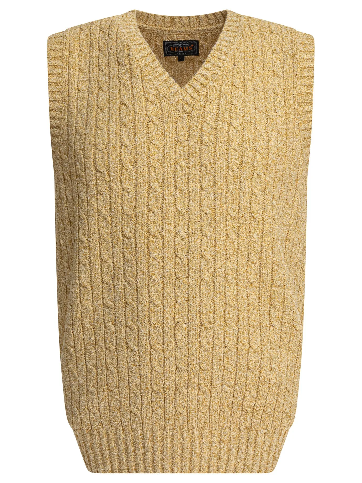 V-Neck Vest Knitwear Beige