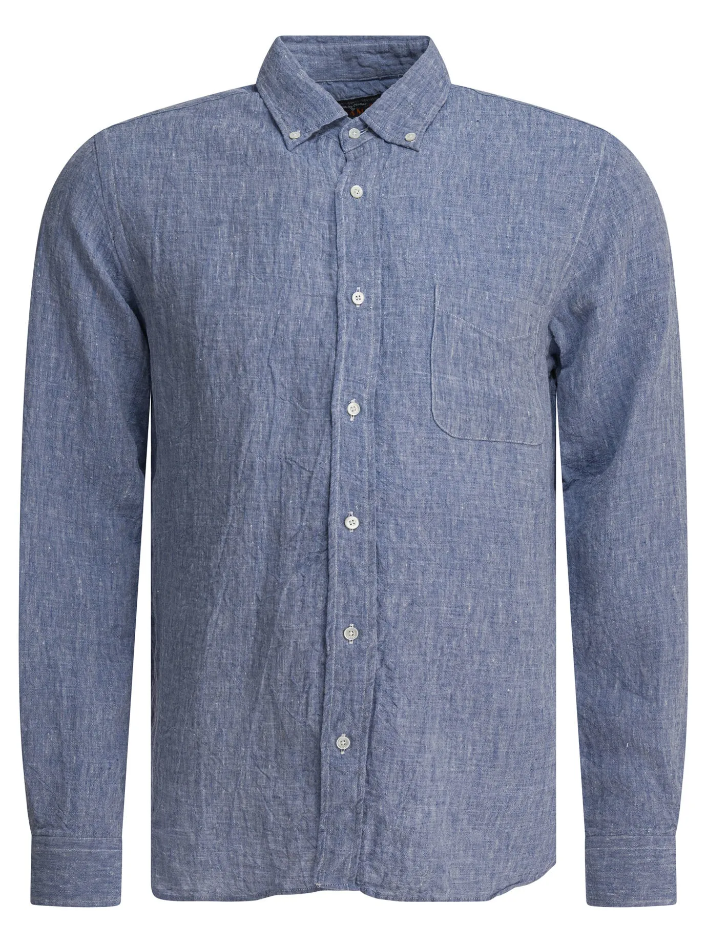 Linen Solid Shirts Blu