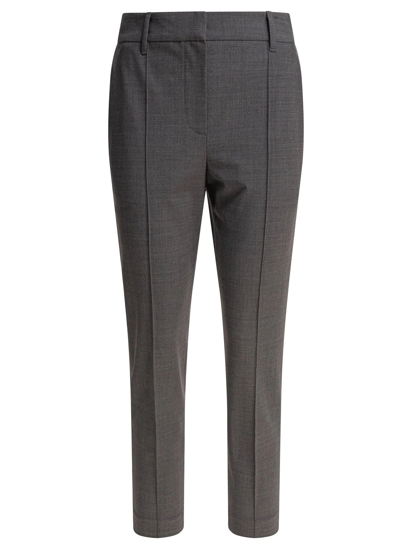 Wool Pants Trousers Grey