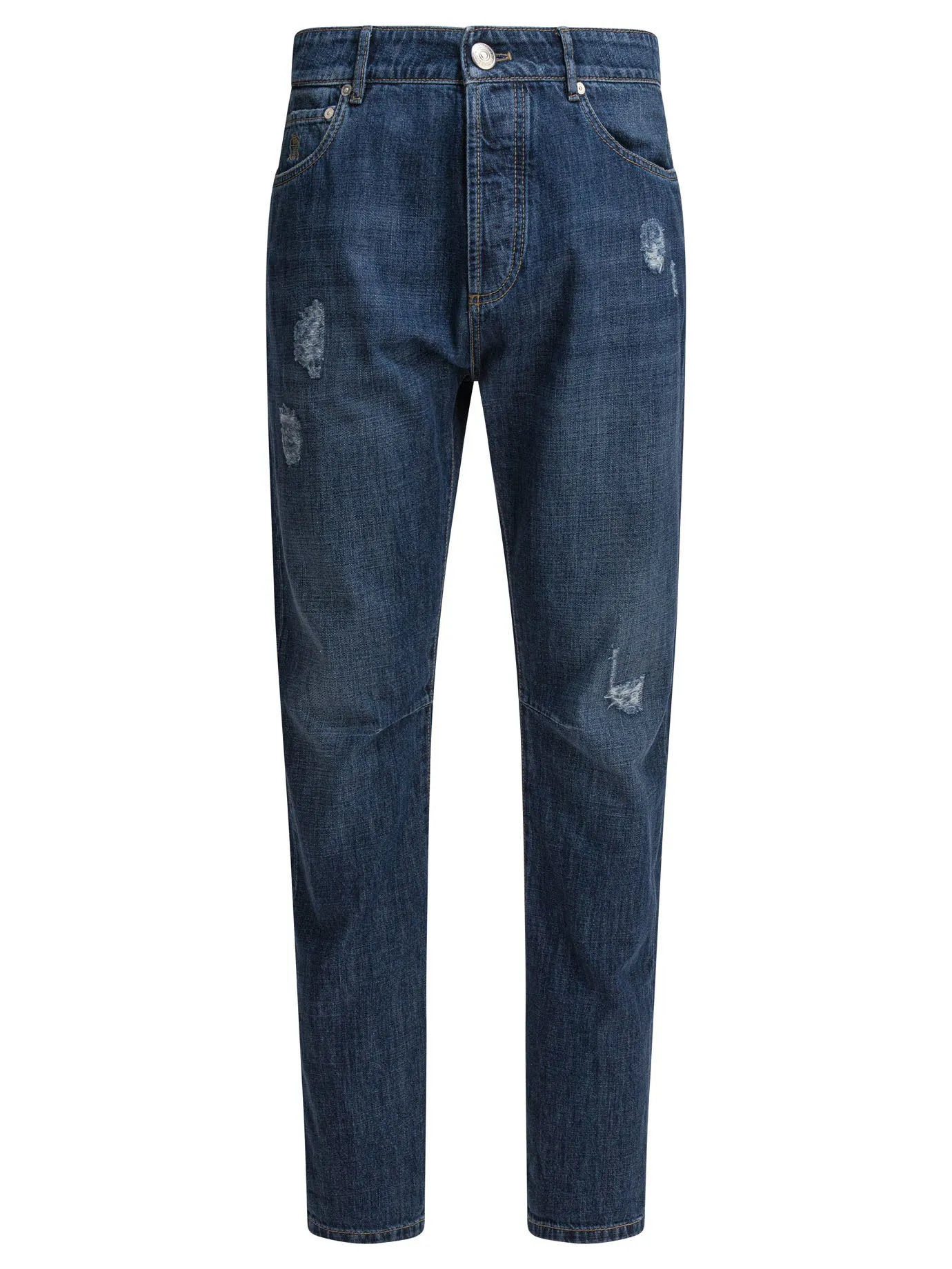 Five-Pocket Leisure Fit Jeans Blu
