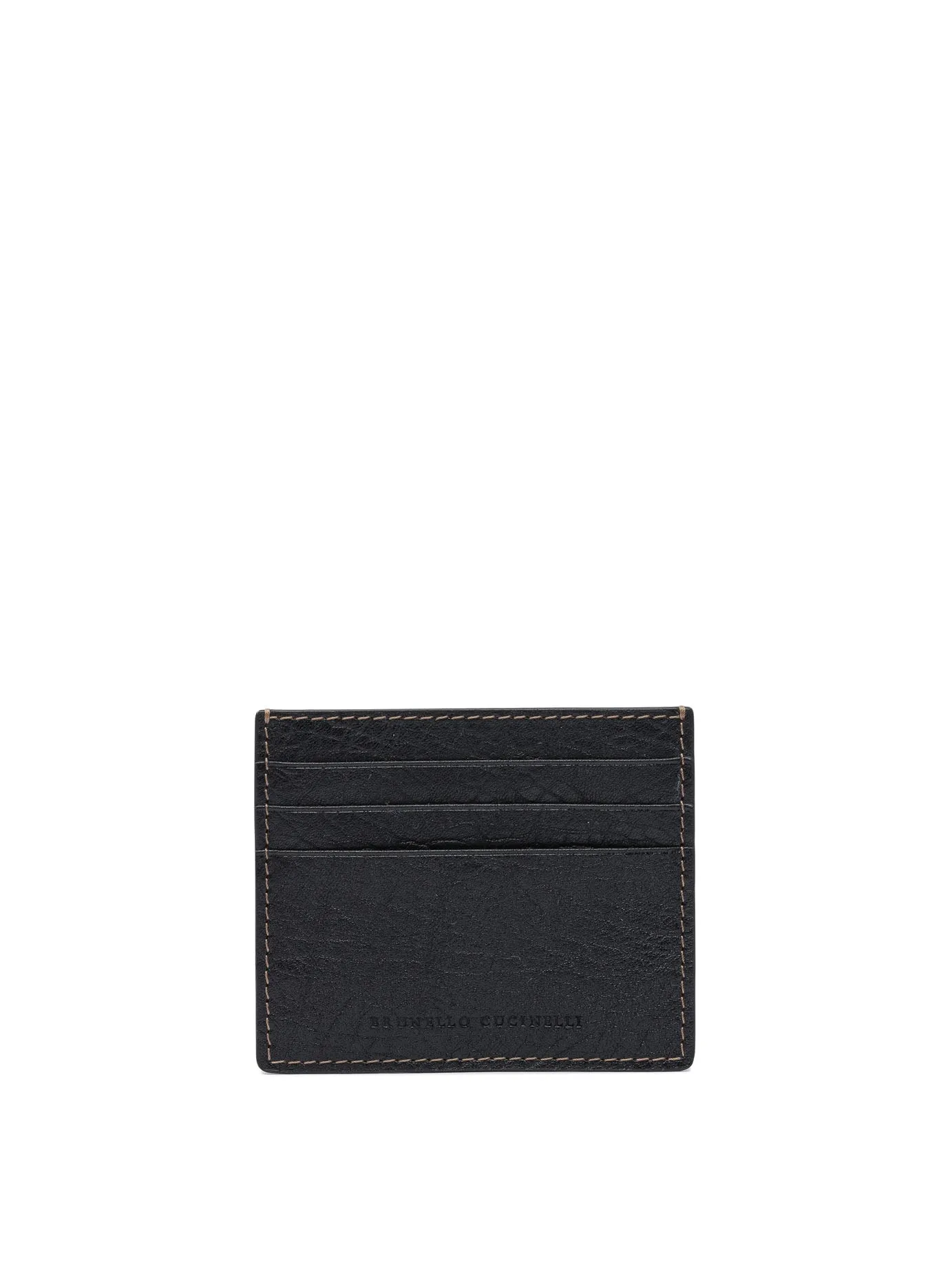 Calfskin Leather Card Holder Wallets & Card Holders Nero