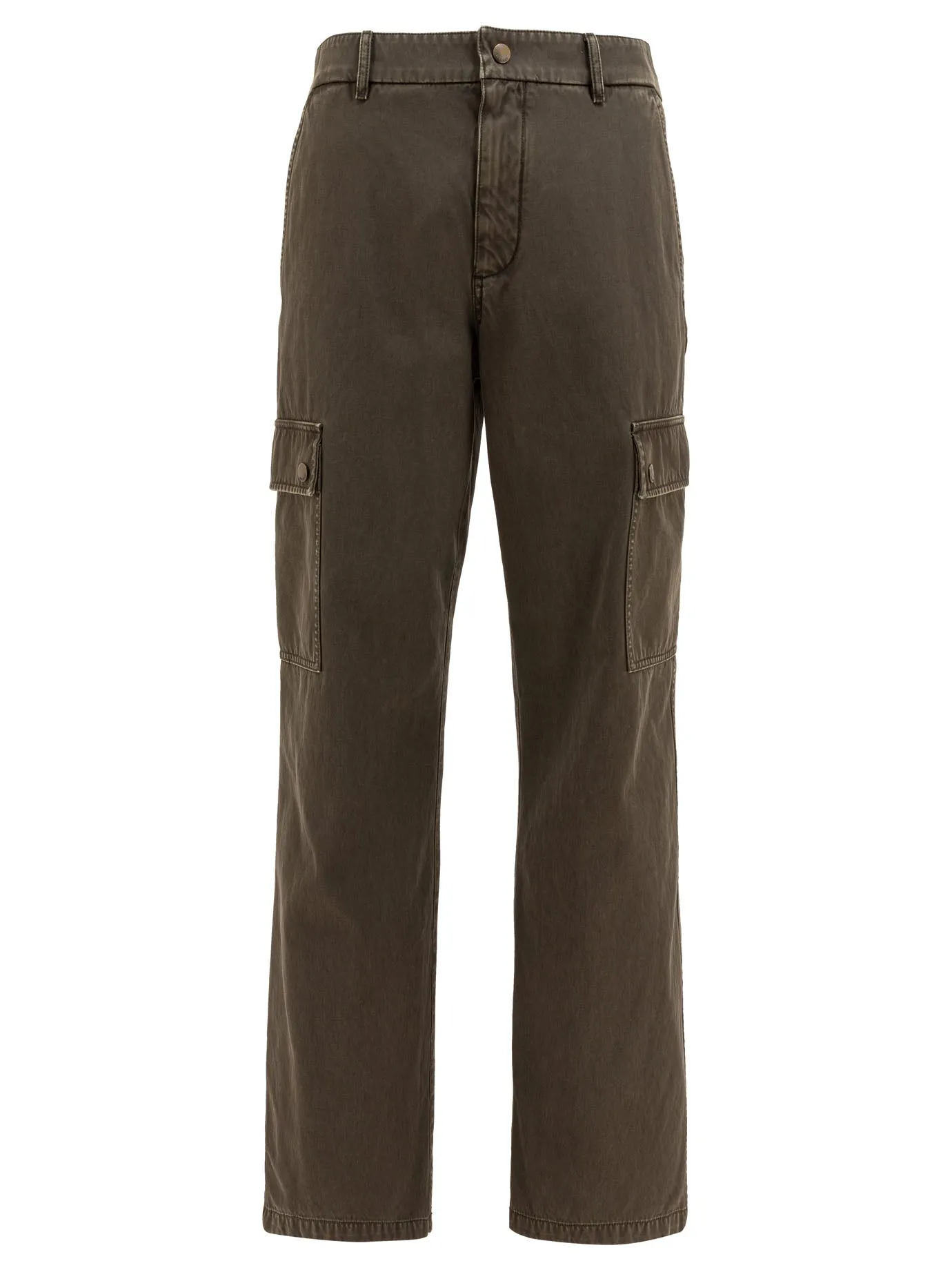 Gabardine Cargo Trousers Marrone