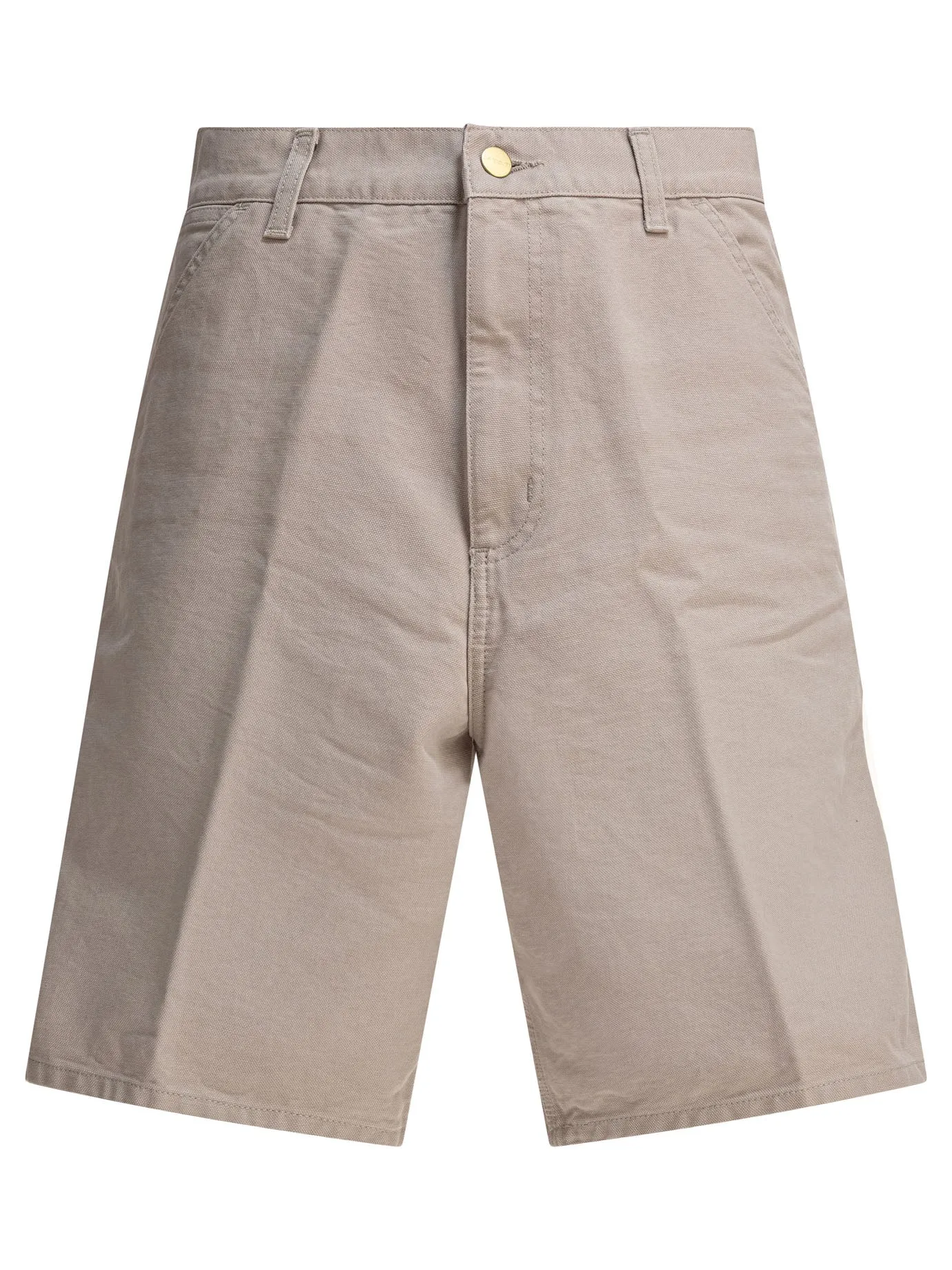 Single Knee Shorts Beige