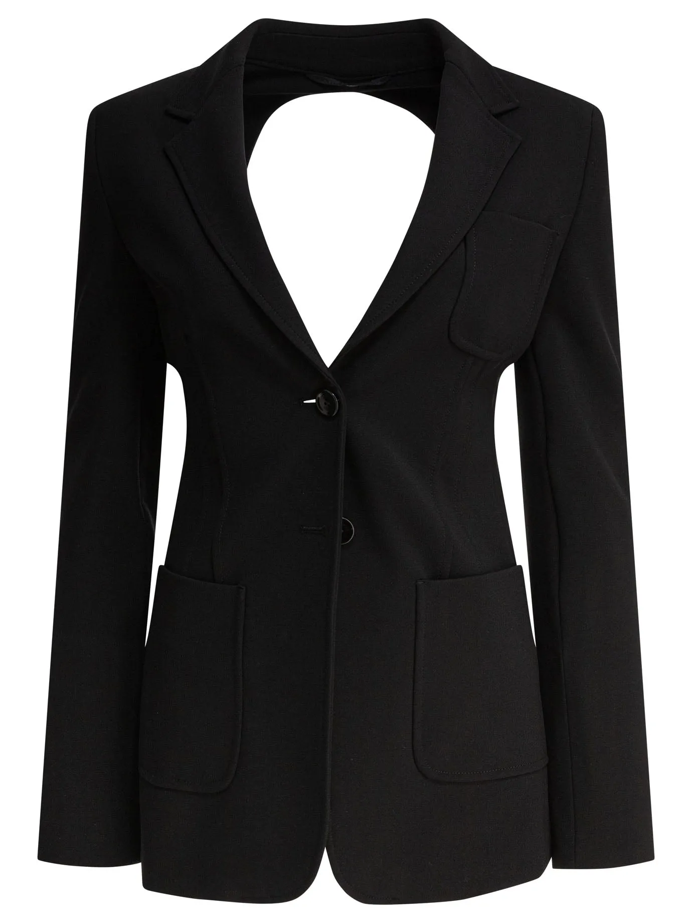 Slim Jersey Blazer Giacche Nero
