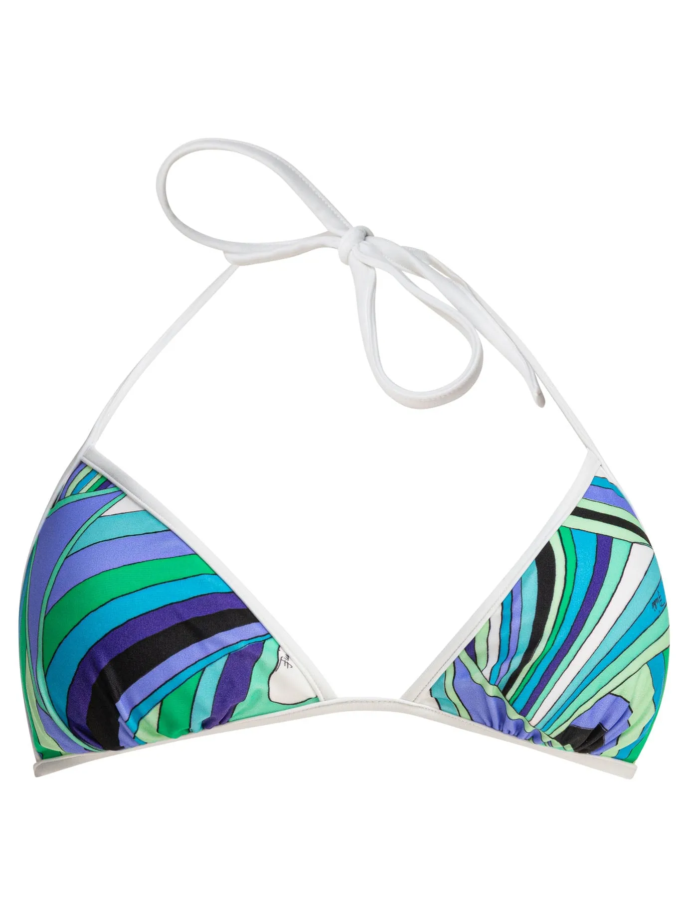 Iride Print Bikini Top Swimwear Light Blue