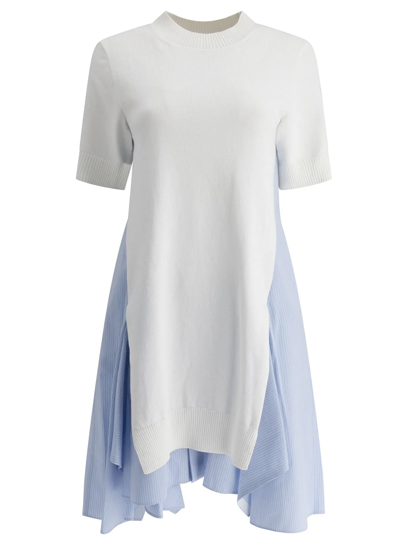 Cotton And Knit Dress Abiti Bianco