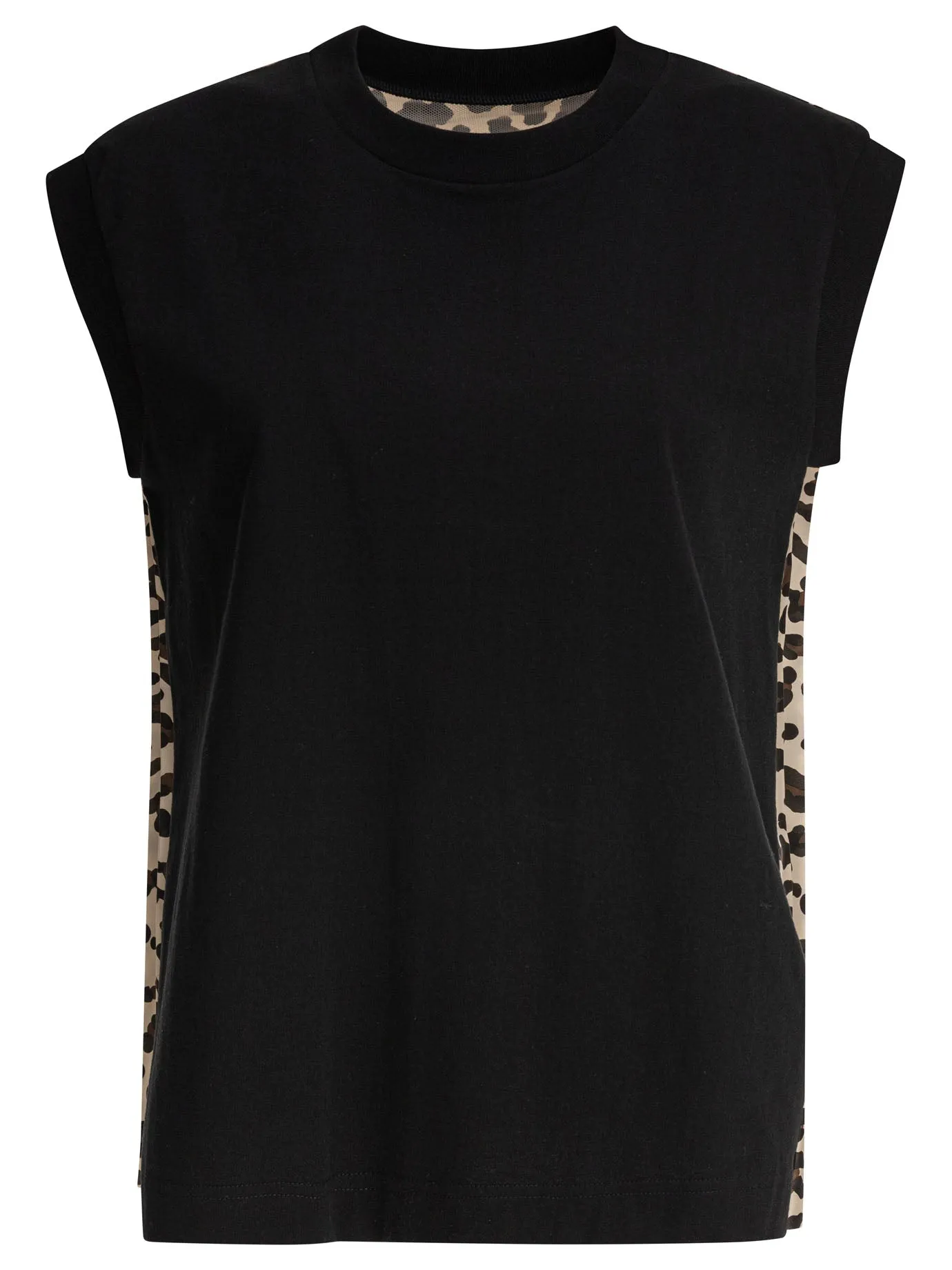 Leopard Print Top Top Nero