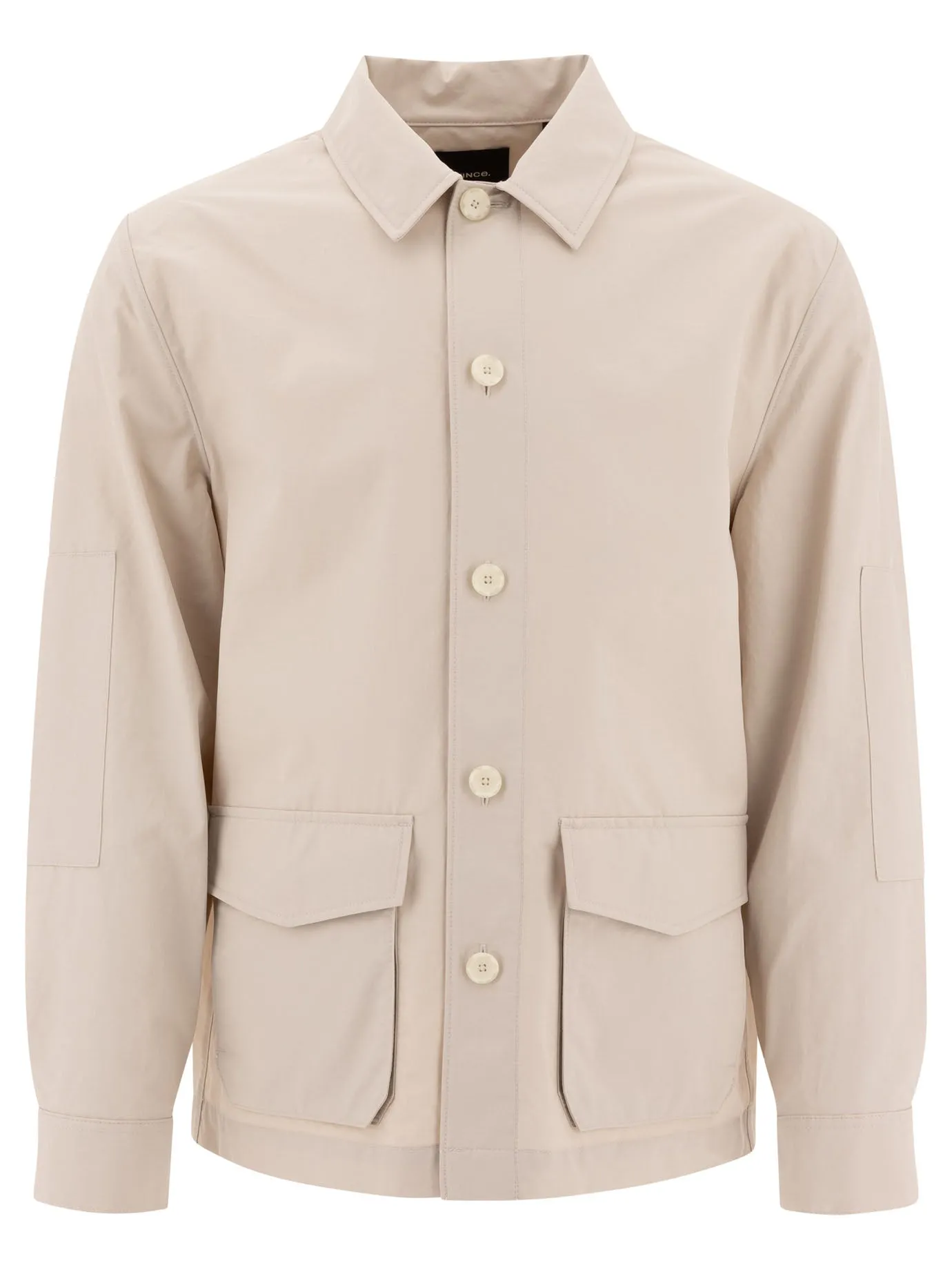Cotton Blend Utility Jacket Giacche Beige