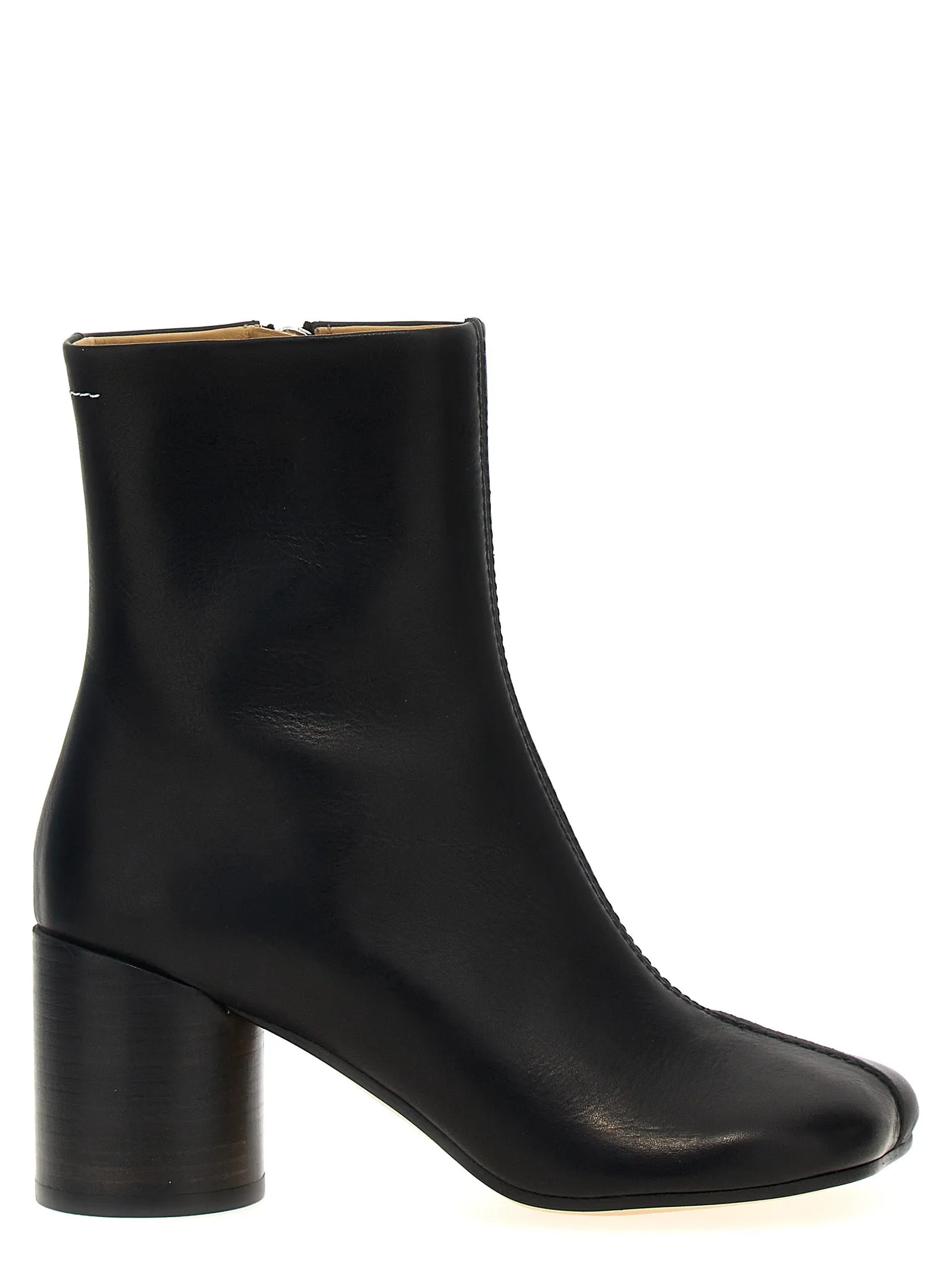 Stitch-Out Leather Ankle Boots Stivali E Stivaletti Nero