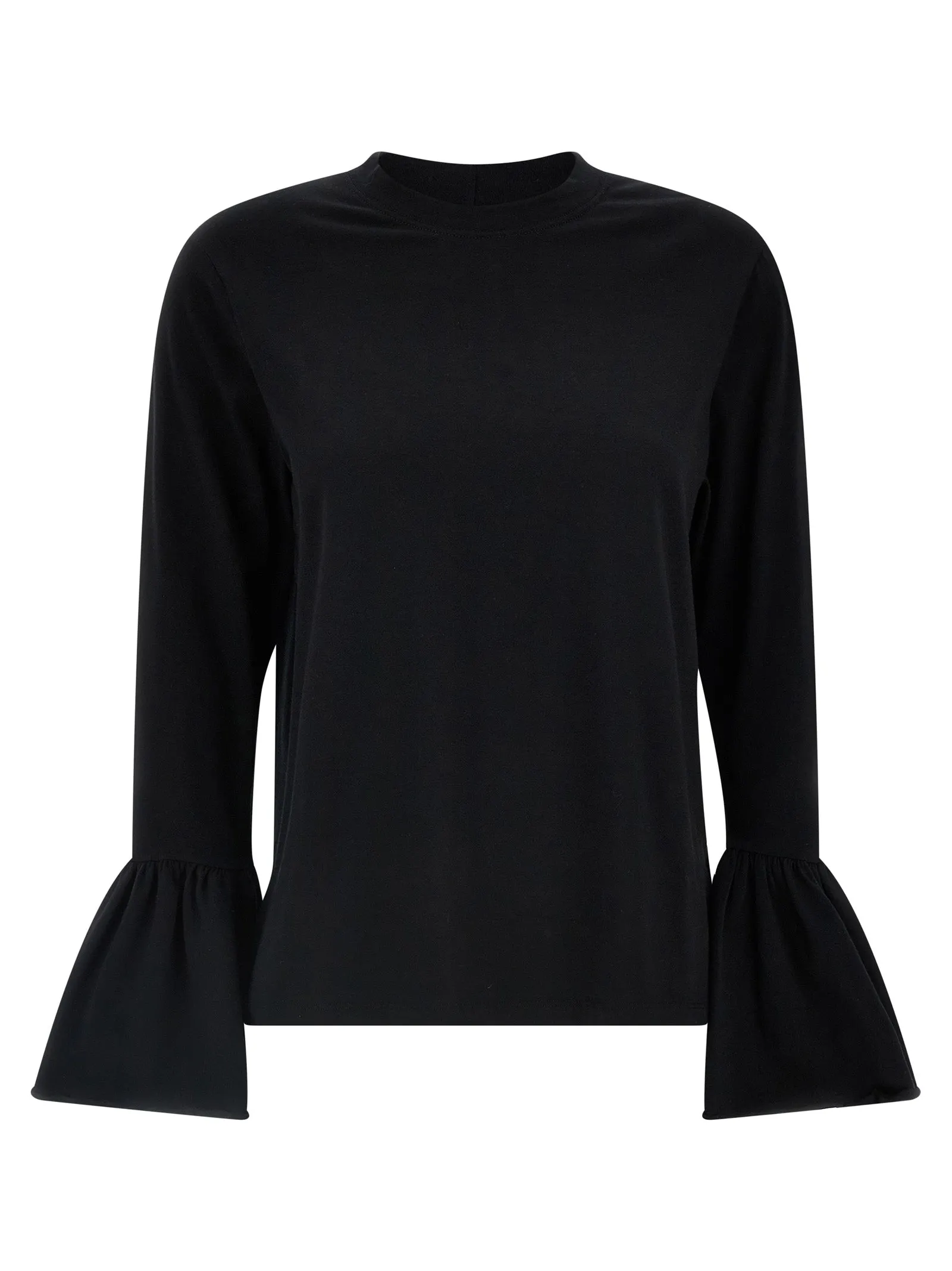 Ruffled T Shirt Nero