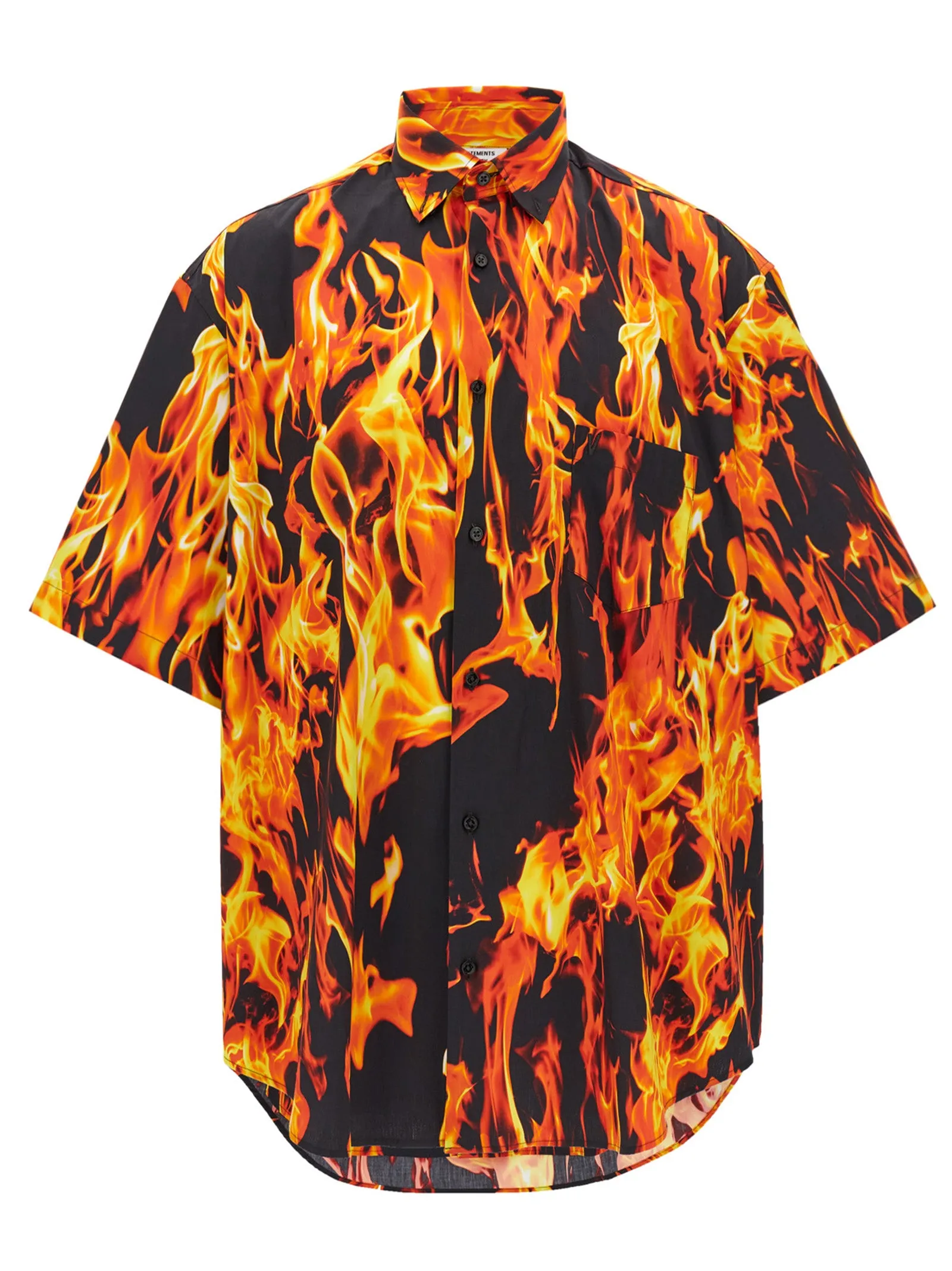 Black & Orange Fire Camicie Multicolor