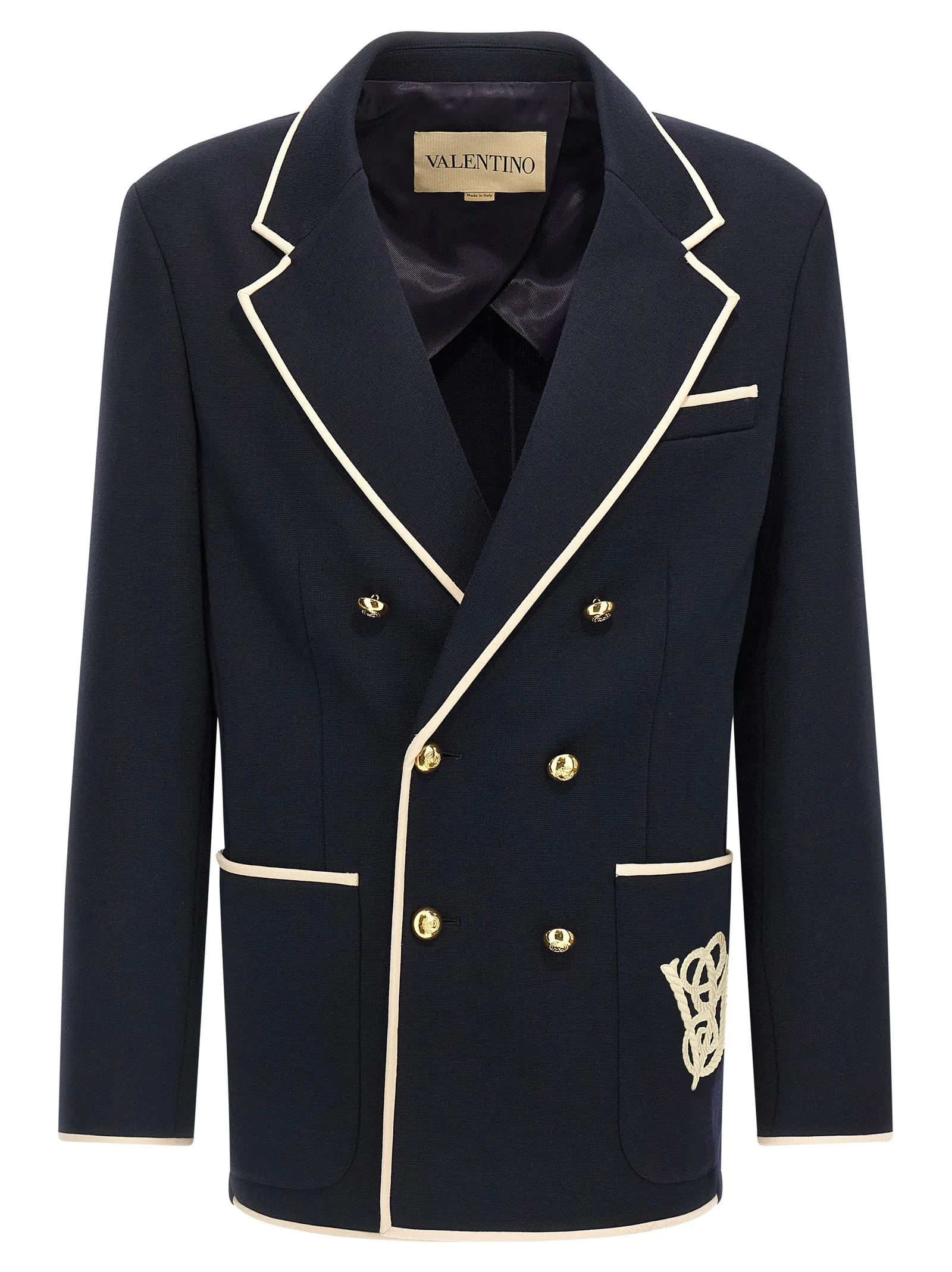 Valentino Garavani Double-Breasted Blazer Blu